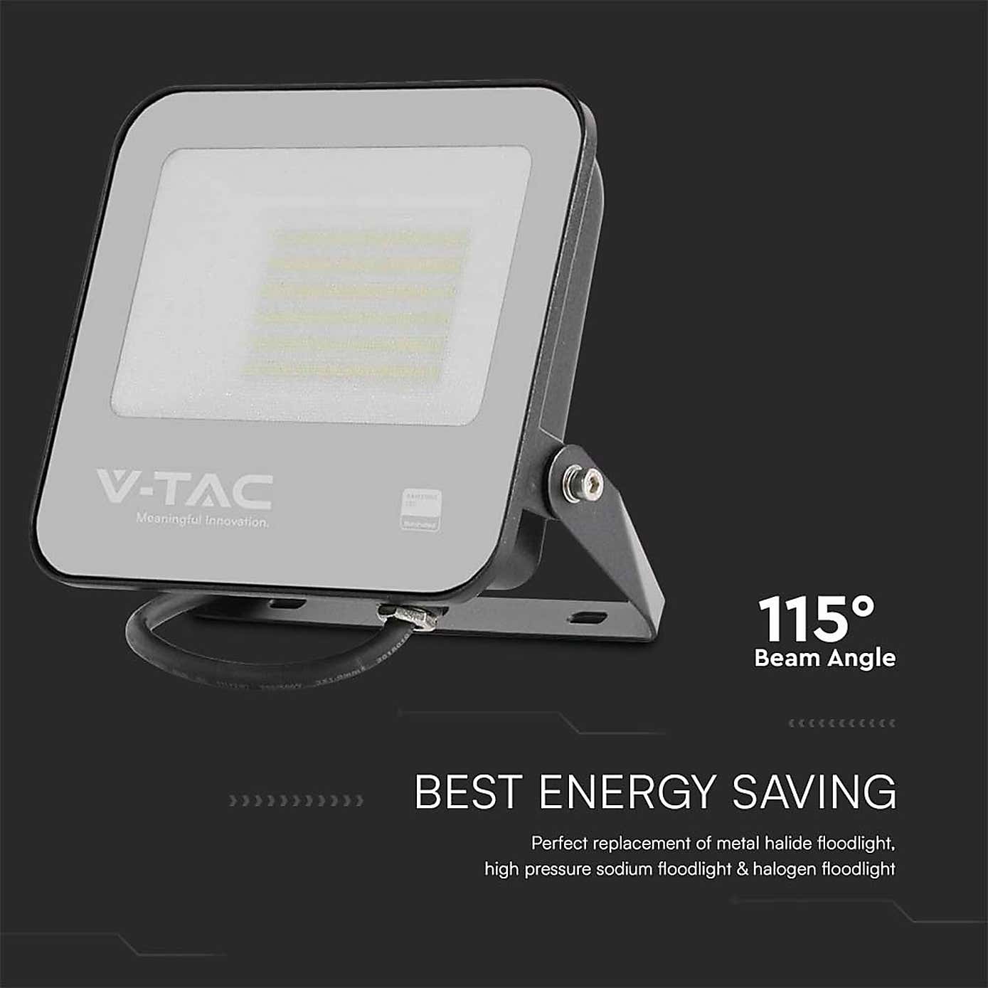 V-TAC 50W LED Floodlight Outdoor Wall Light