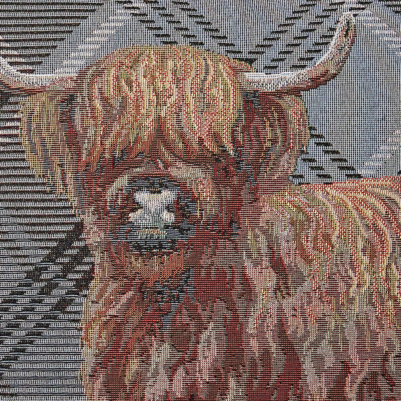 Highland Cow Tapestry Square Cushion