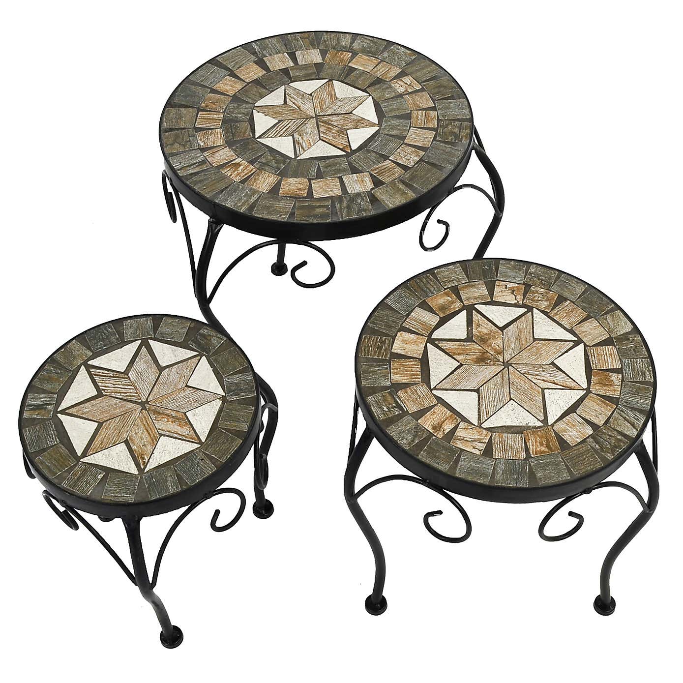 Brava Low Set of 3 Plant Stands