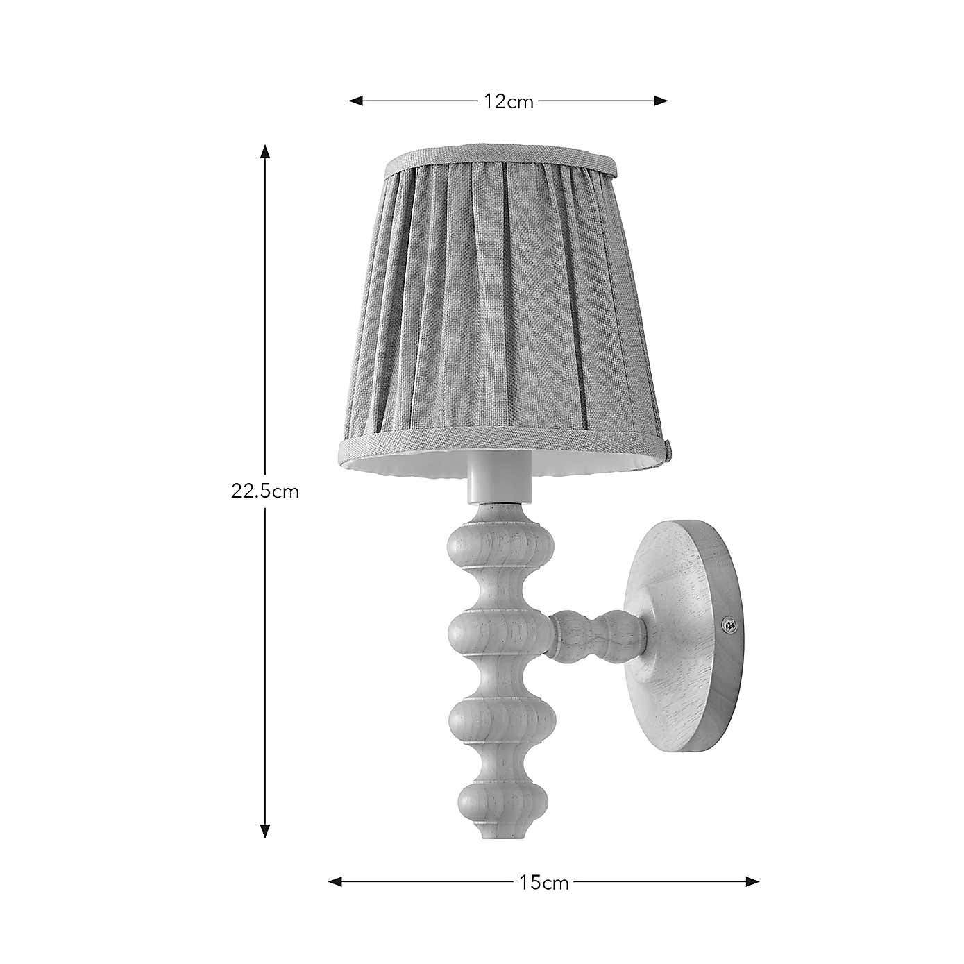 Bobby Pleated Plug In Wall Light