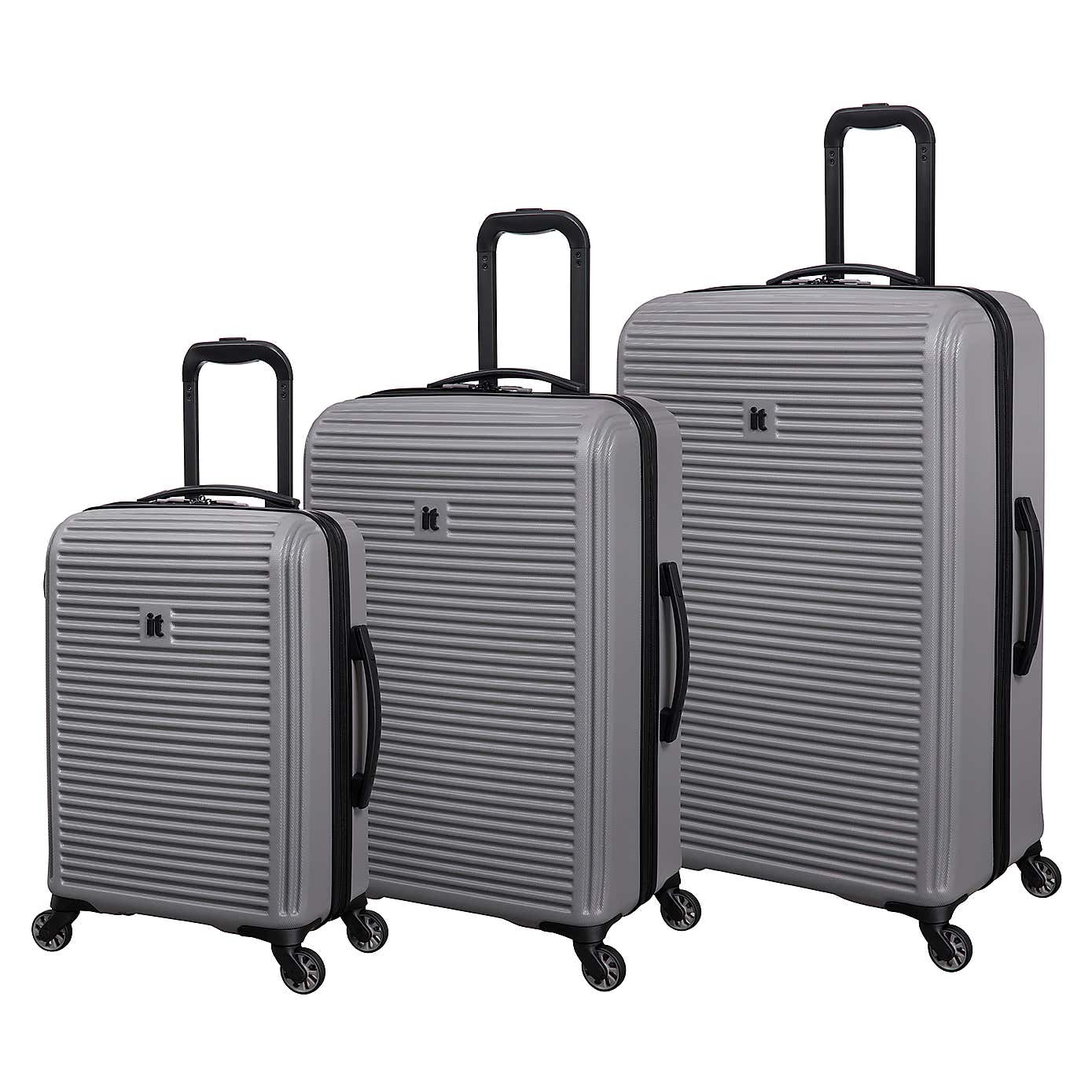IT Luggage Set of 3 Shutter Hard Shell Suitcases