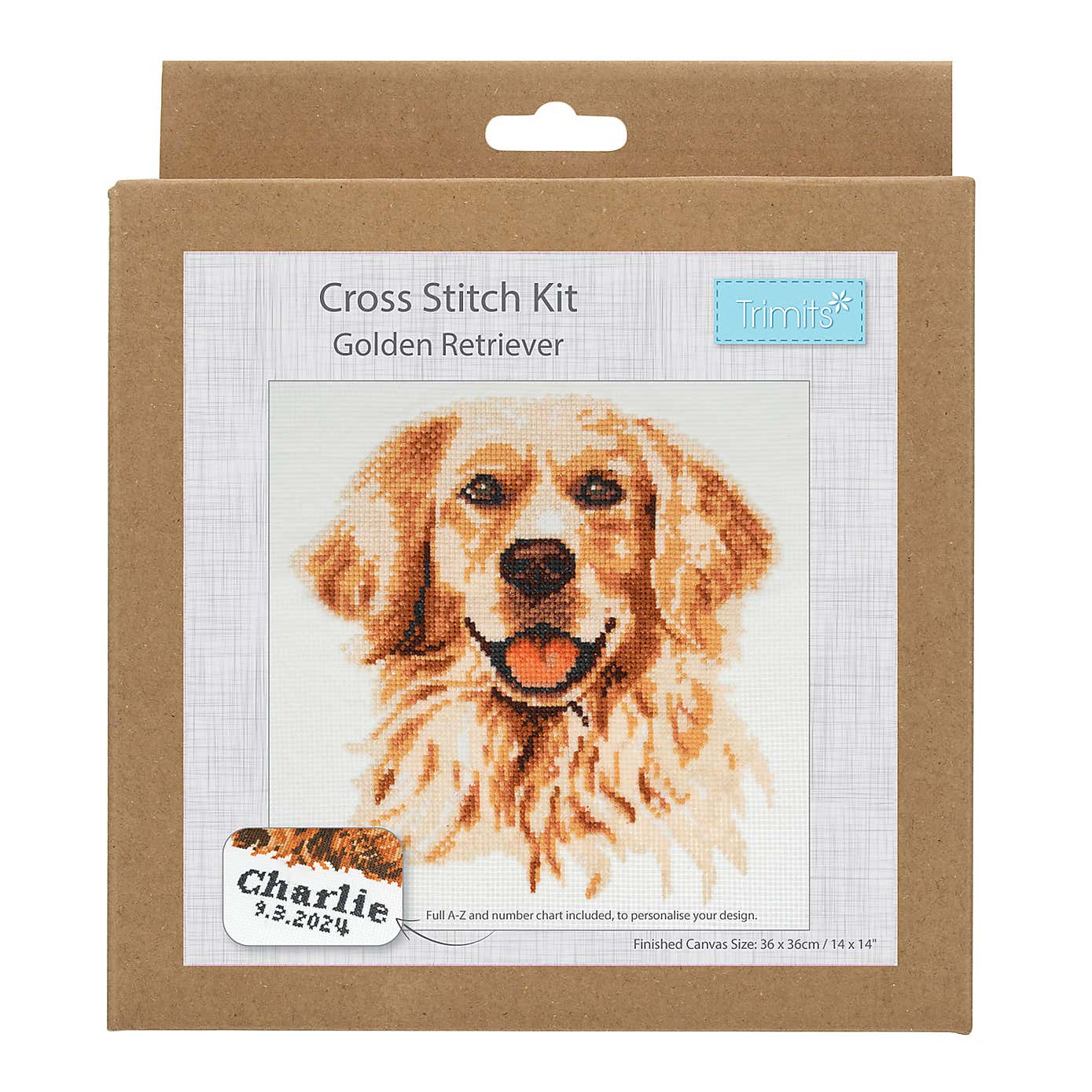 Cross Stitch Golden Retriever