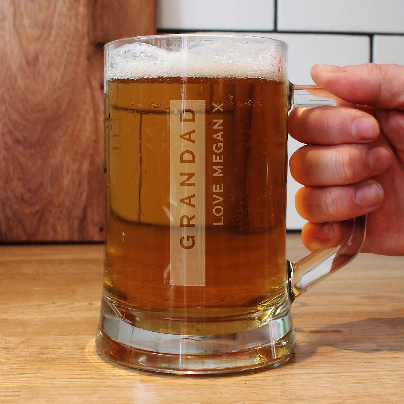 Personalised Classic Stern Pint Tankard
