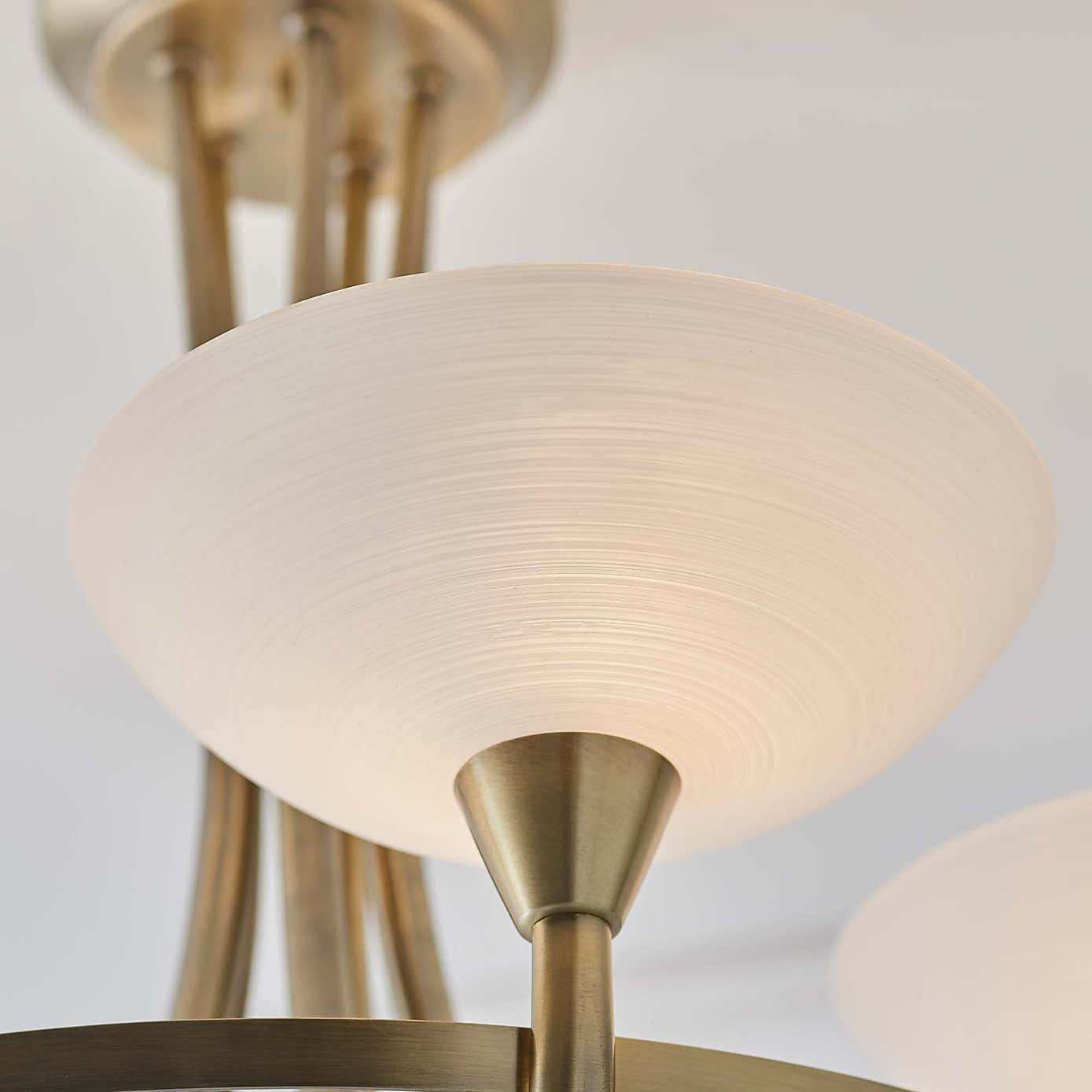 Vogue Cagney 5 Light Semi Flush Ceiling Fitting