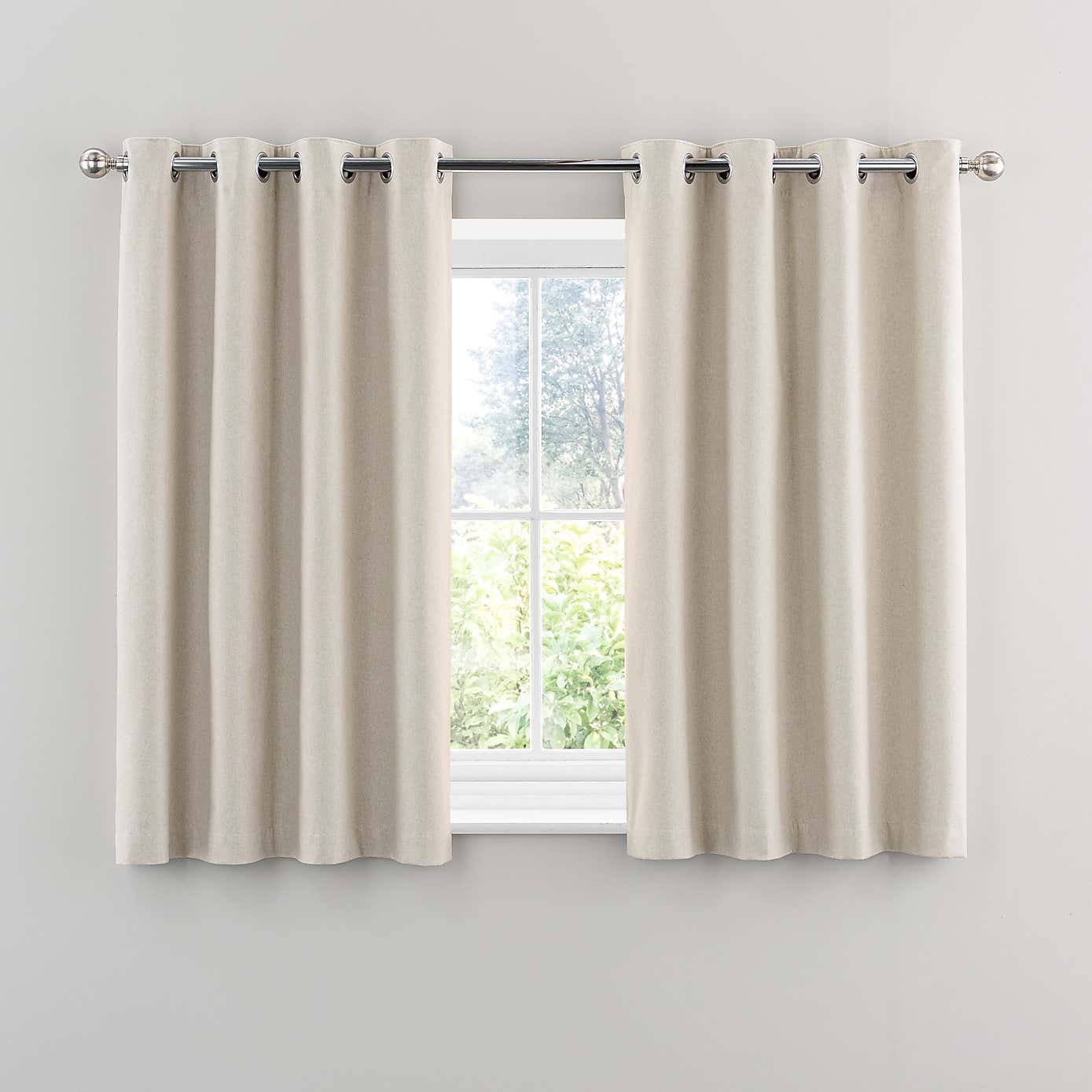 Luna Brushed Ultra Blackout Eyelet Curtains