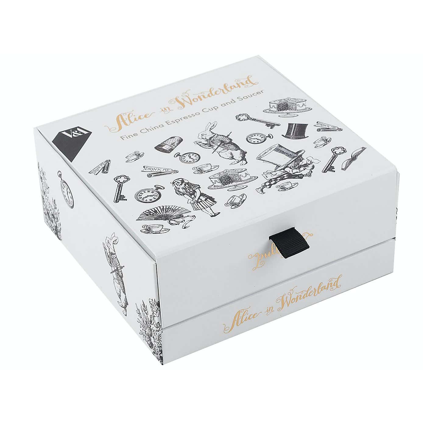 Alice in Wonderland Espresso Cup and Saucer