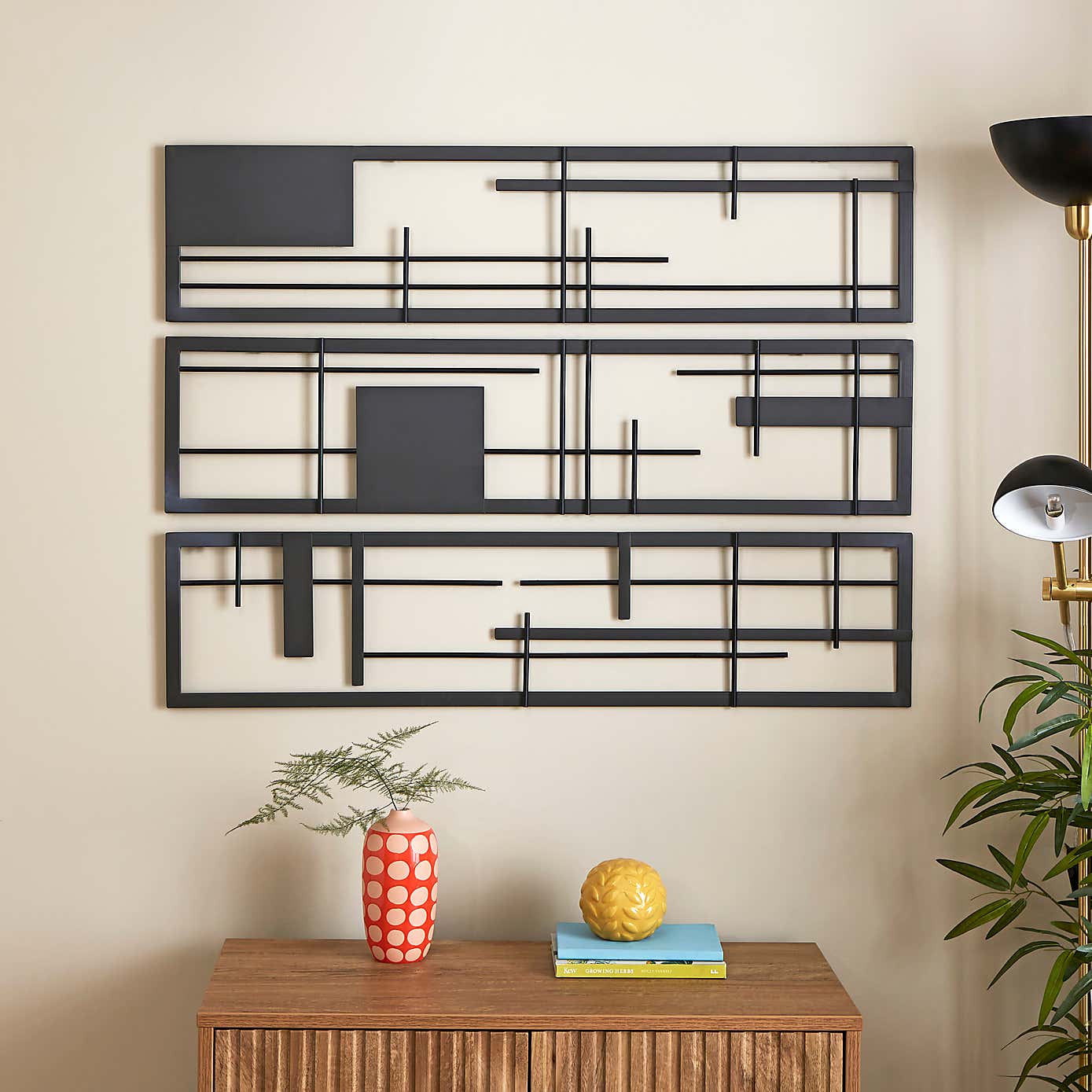 Elements Set of 3 Indoor and Outdoor Metal Wall Art Panels