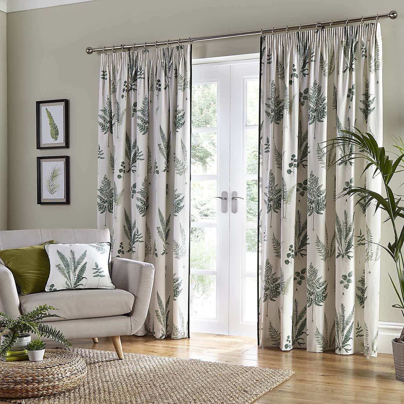 Fern Pencil Pleat Curtains