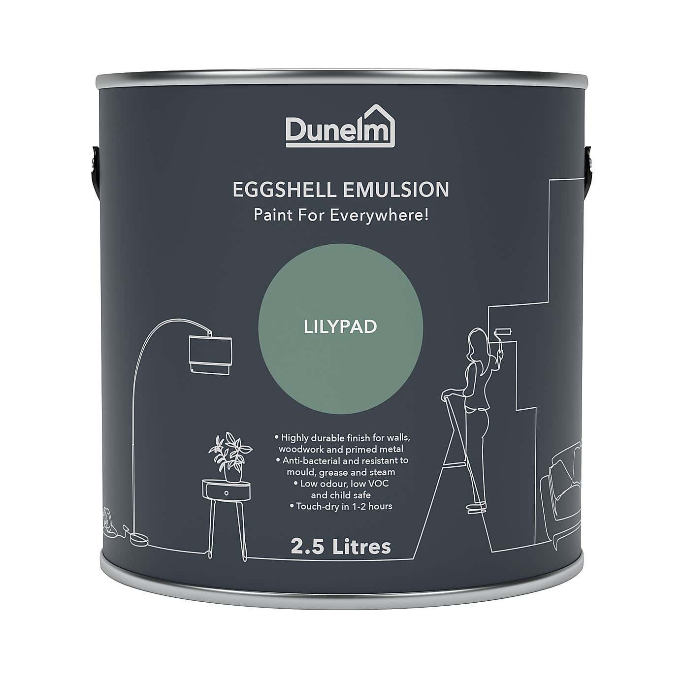 Dunelm Lilypad Eggshell Emulsion Paint