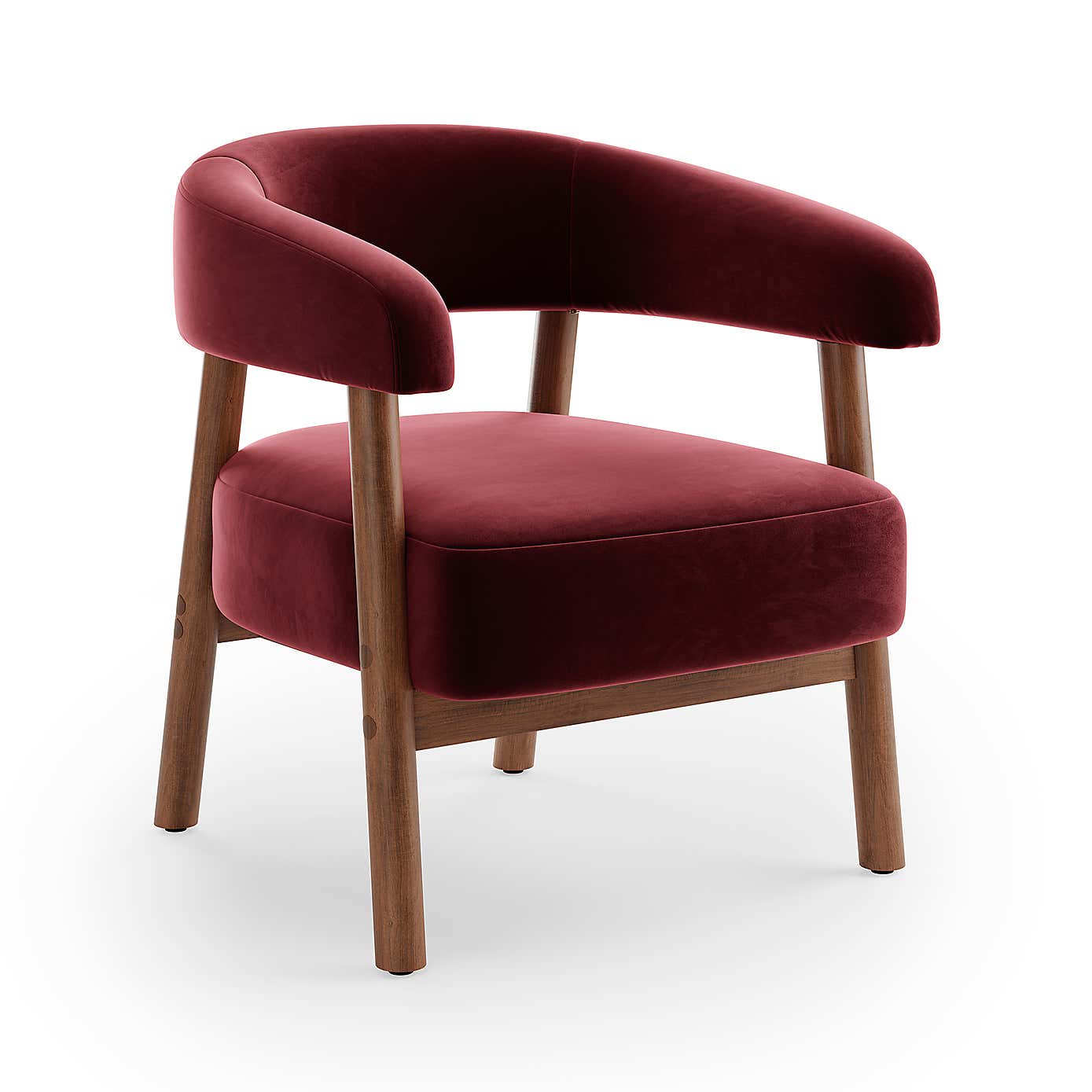 Cleo Velvet Curved Accent Chair