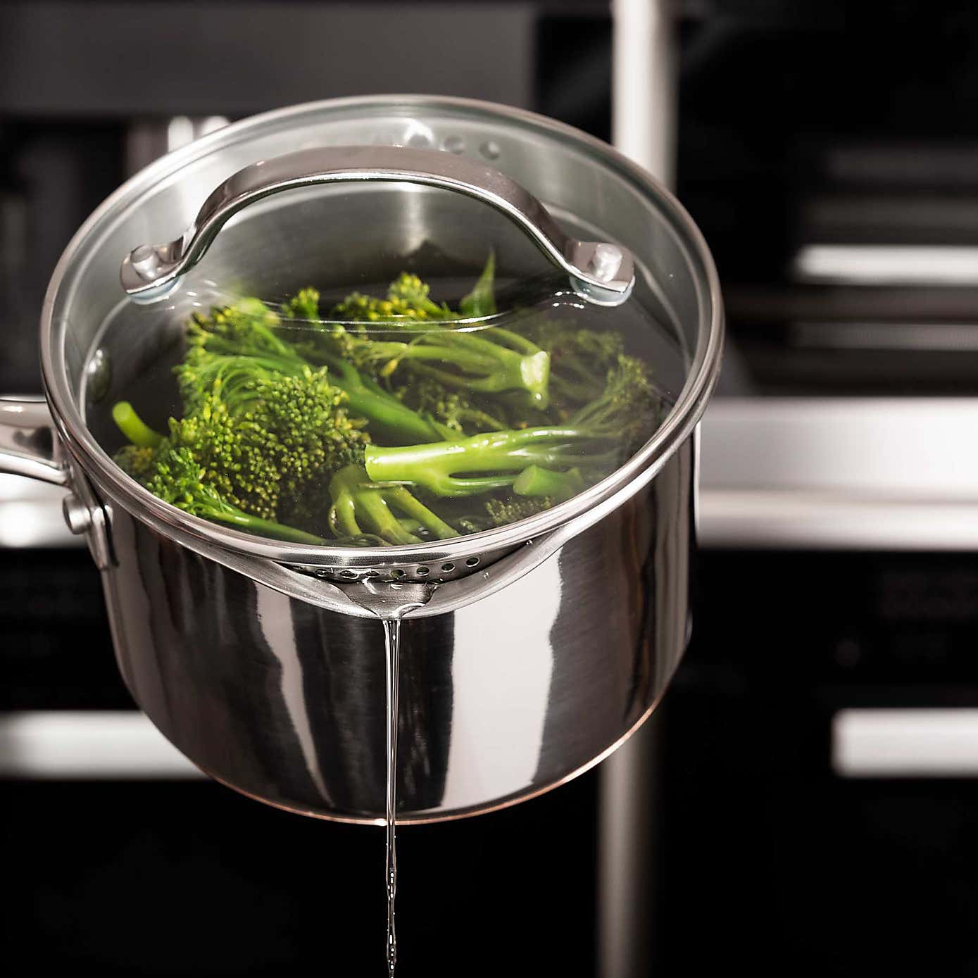 Copper Base Non-Stick Stainless Steel 3 Piece Pan Set