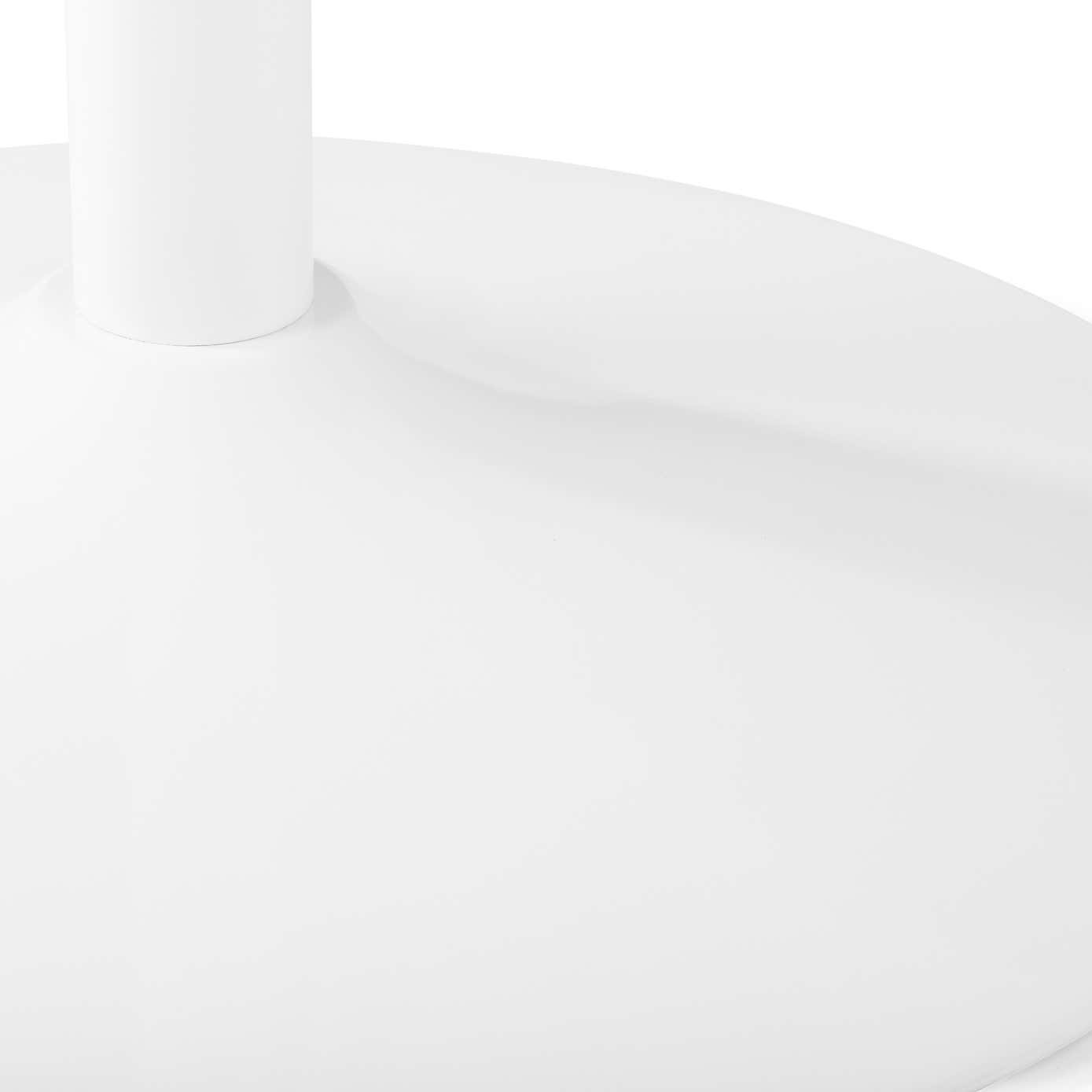 Blanco Round White Pedestal Dining Table with 4 Casa Dining Chairs