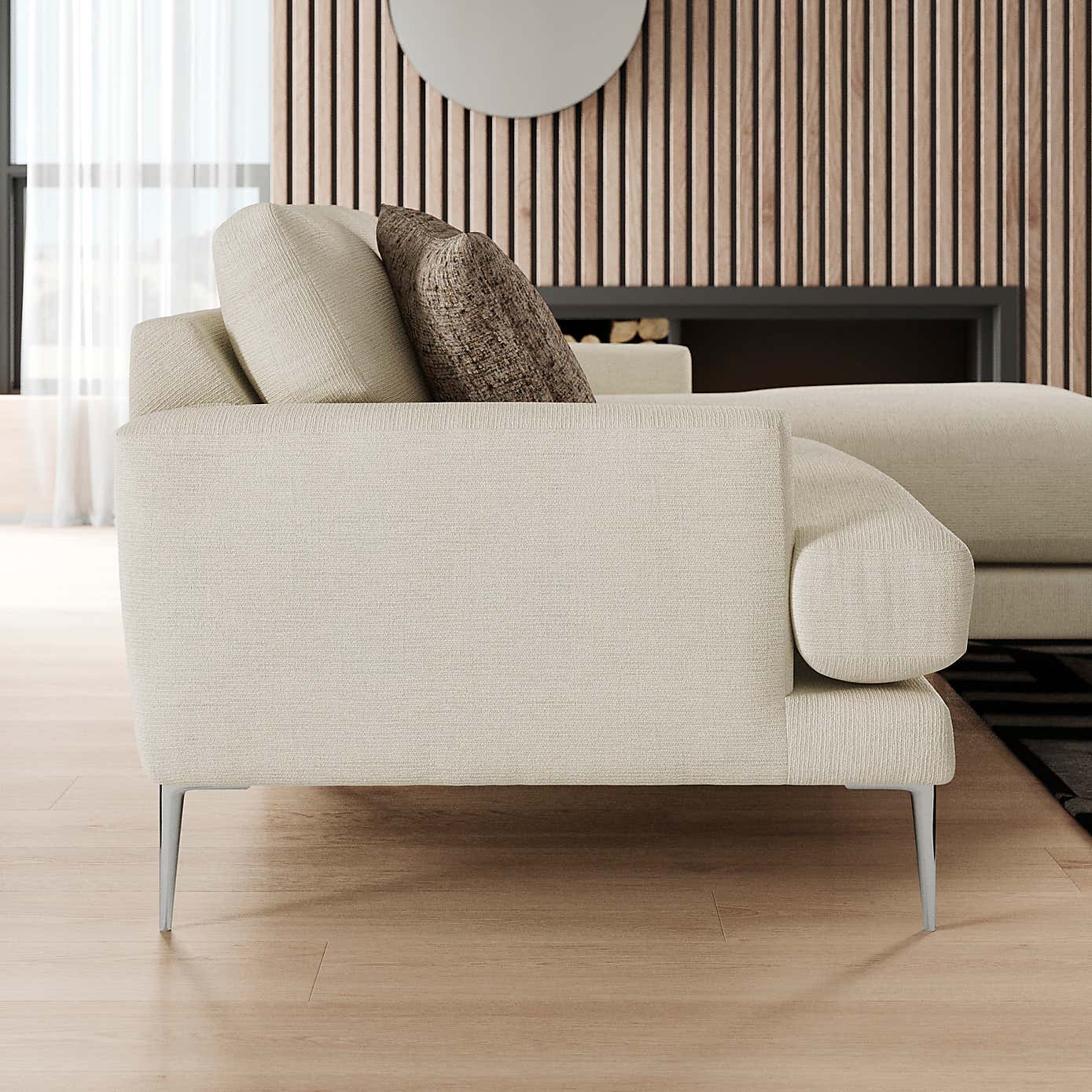 Lawson Chunky Tonal Weave Corner Chaise Sofa