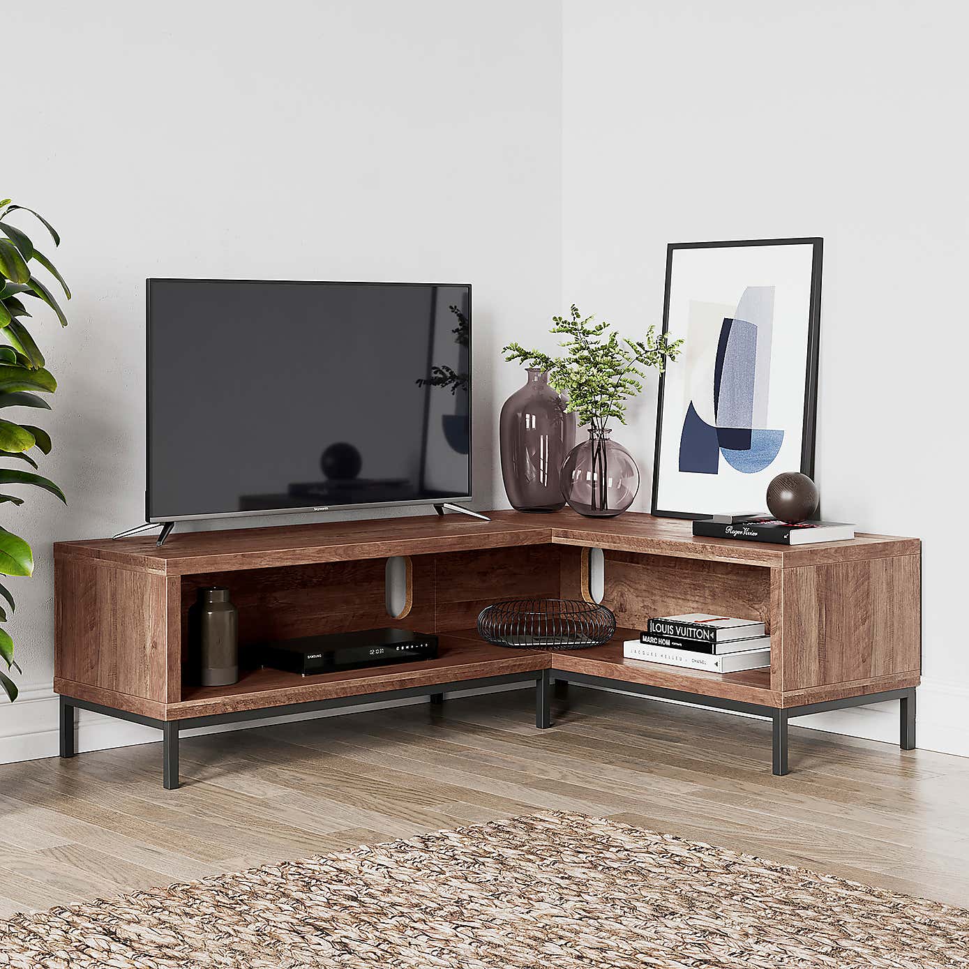 Fulton Open Corner TV Unit Pine