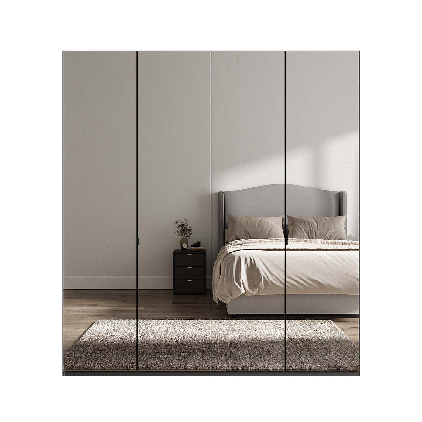 Wiemann Kahla 4 Door Mirrored Wardrobe