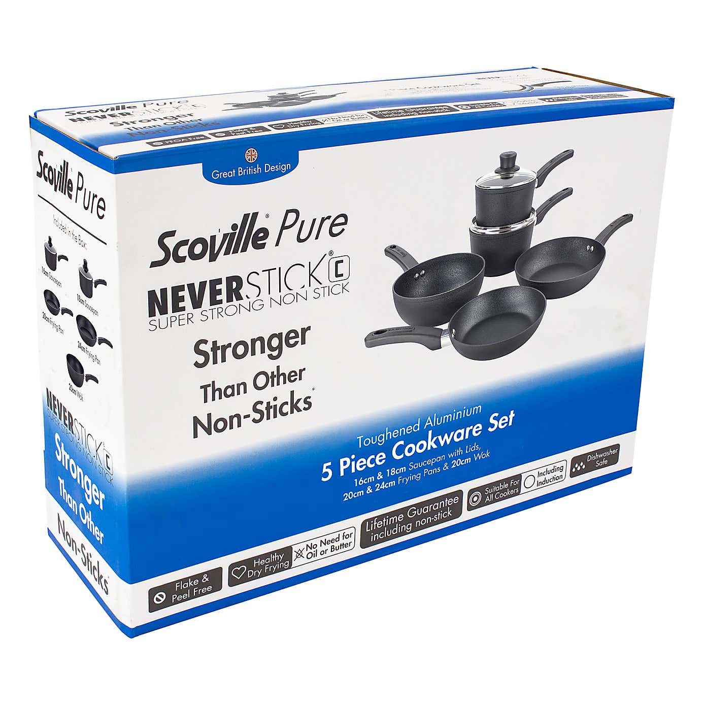 Scoville Neverstick Non-stick Aluminum 5 Piece Set