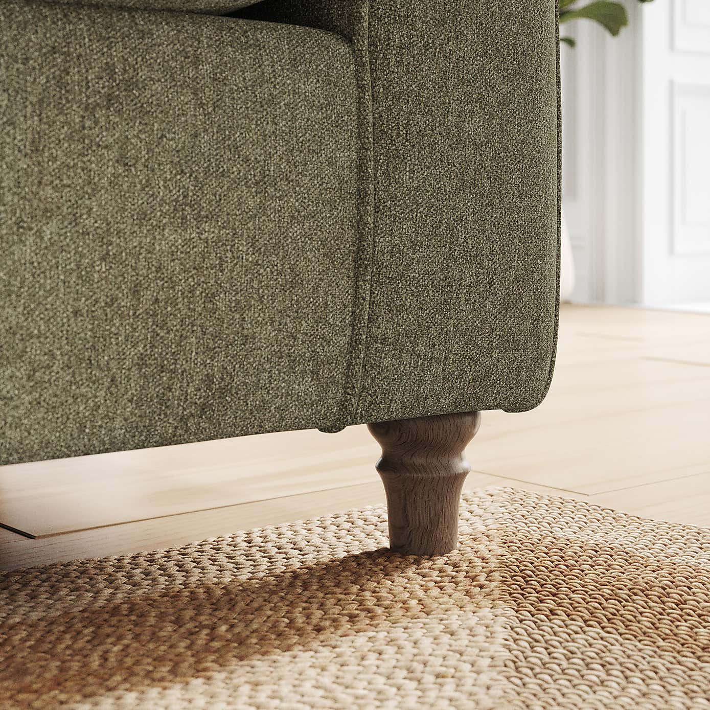 Flori 3 Seater Sofa, Soft Chenille