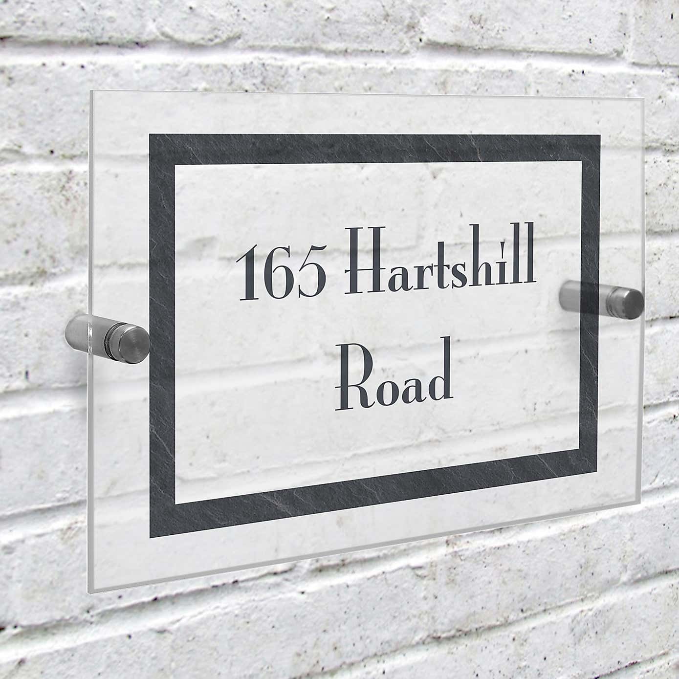 Personalised Slate Effect Acrylic House Sign