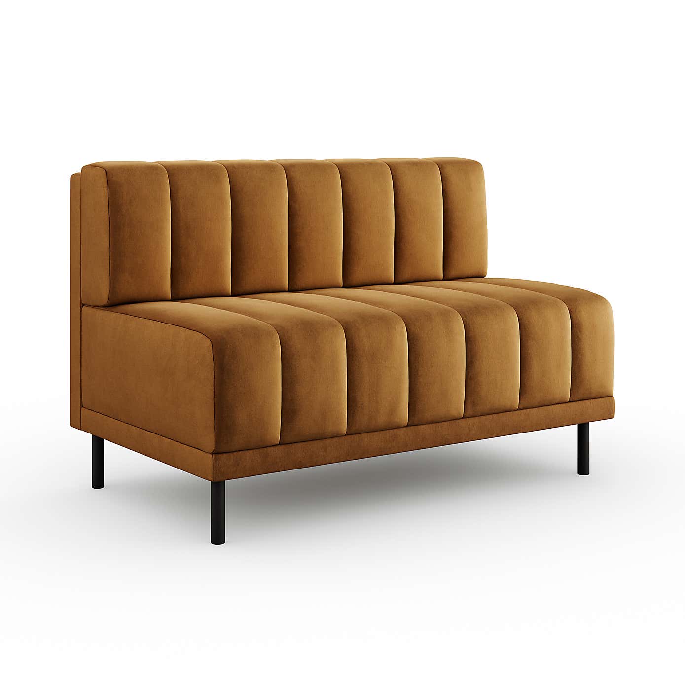 Amali Long Dining Bench, Matte Plush Velvet