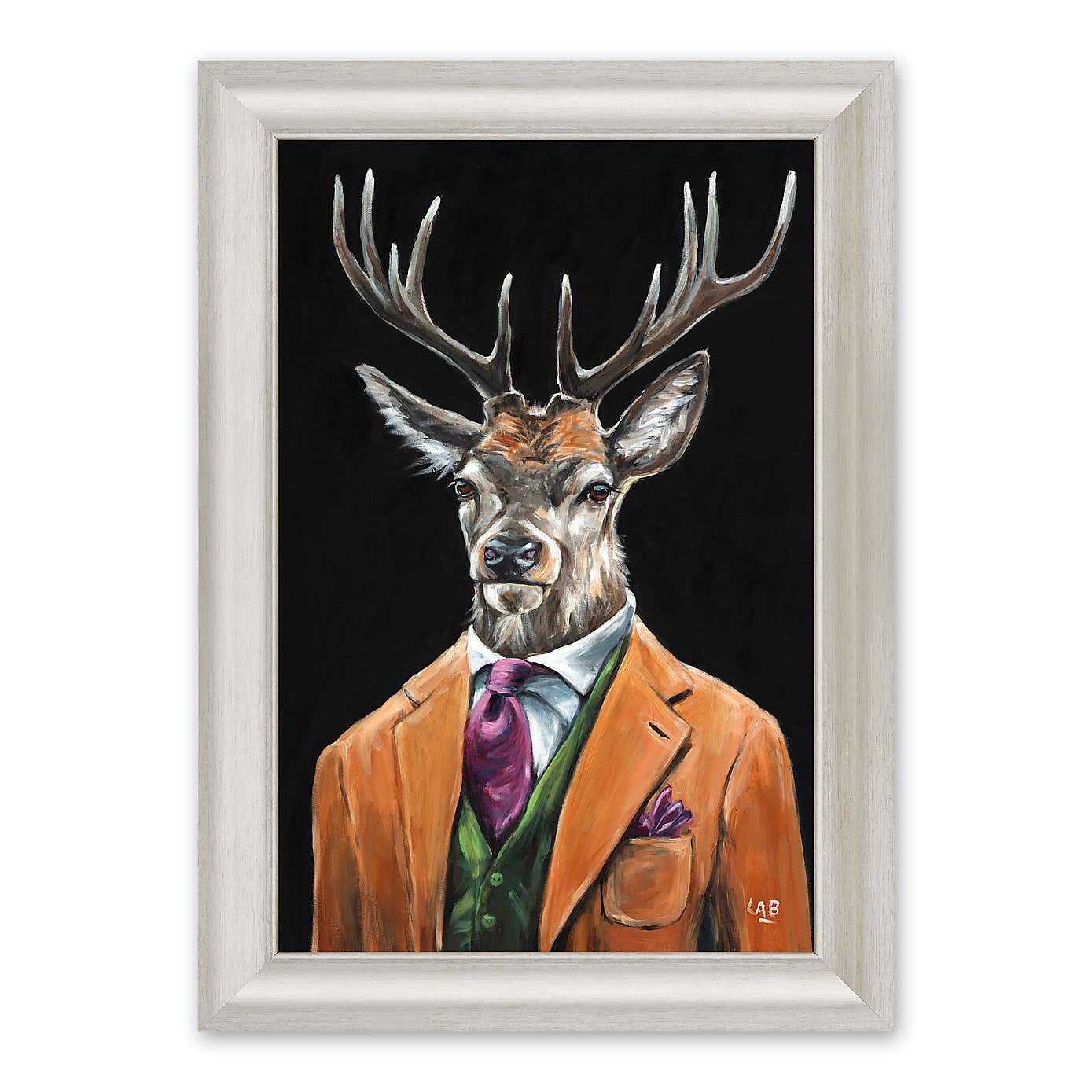 Gentleman Stag by Louise Brown Framed Print