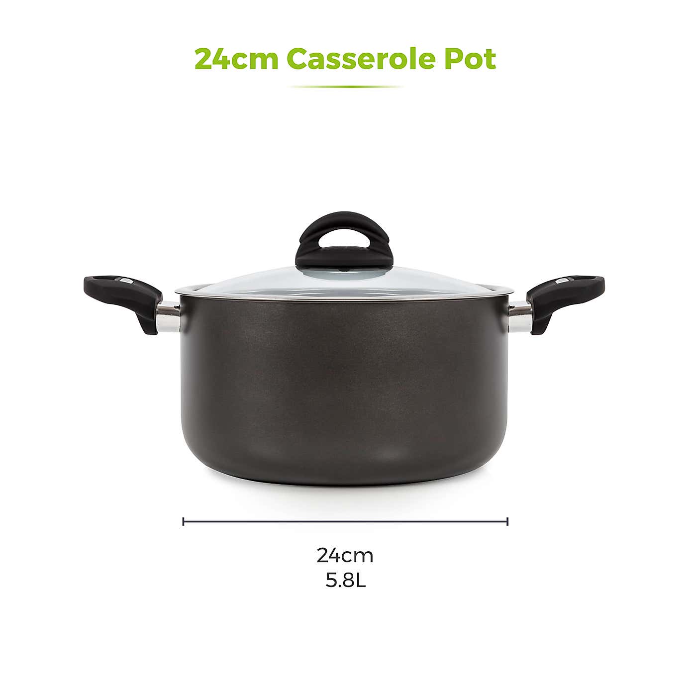 Tower Cerasure Non-Stick Aluminium Casserole Dish, 24cm