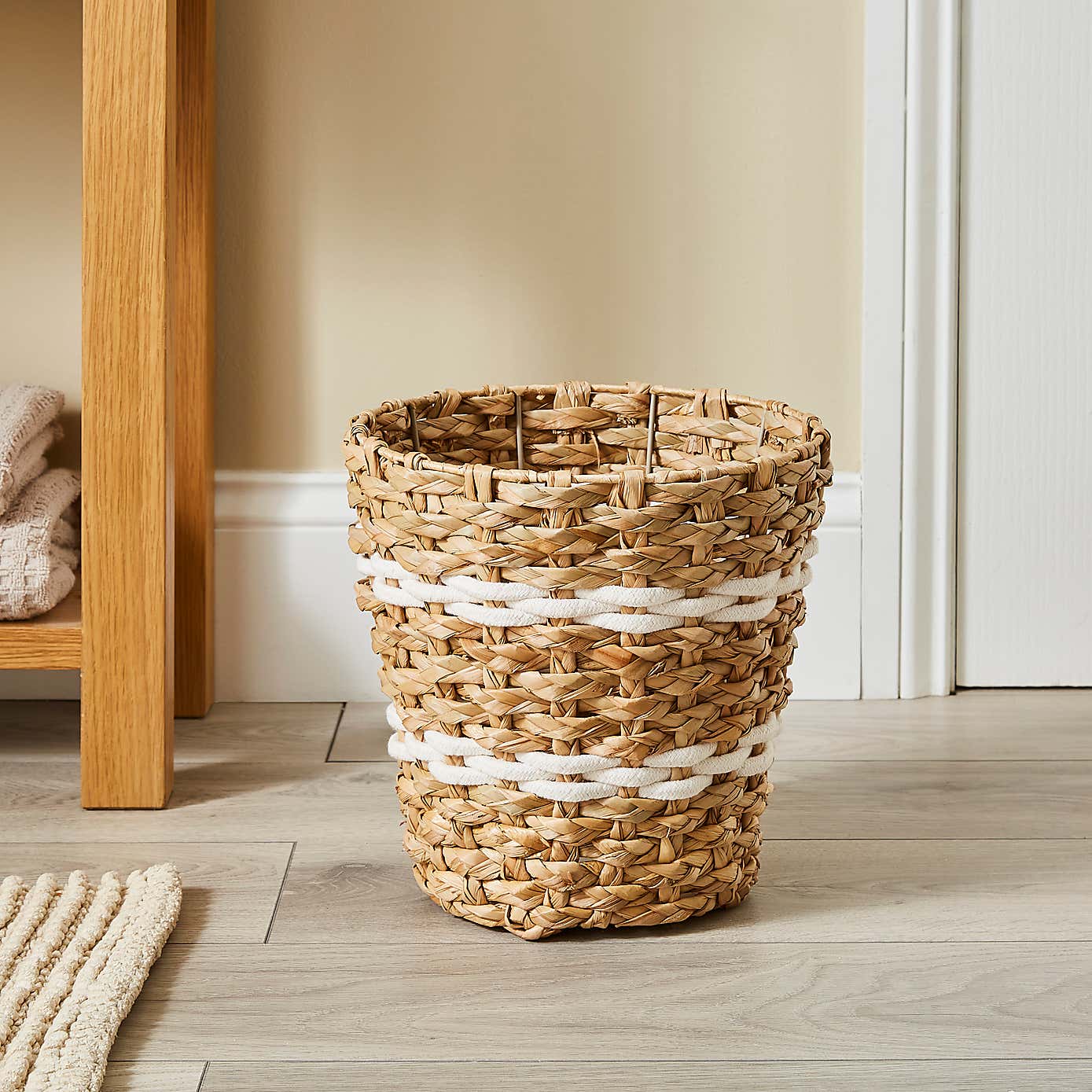 Rope Stripe Waste Bin