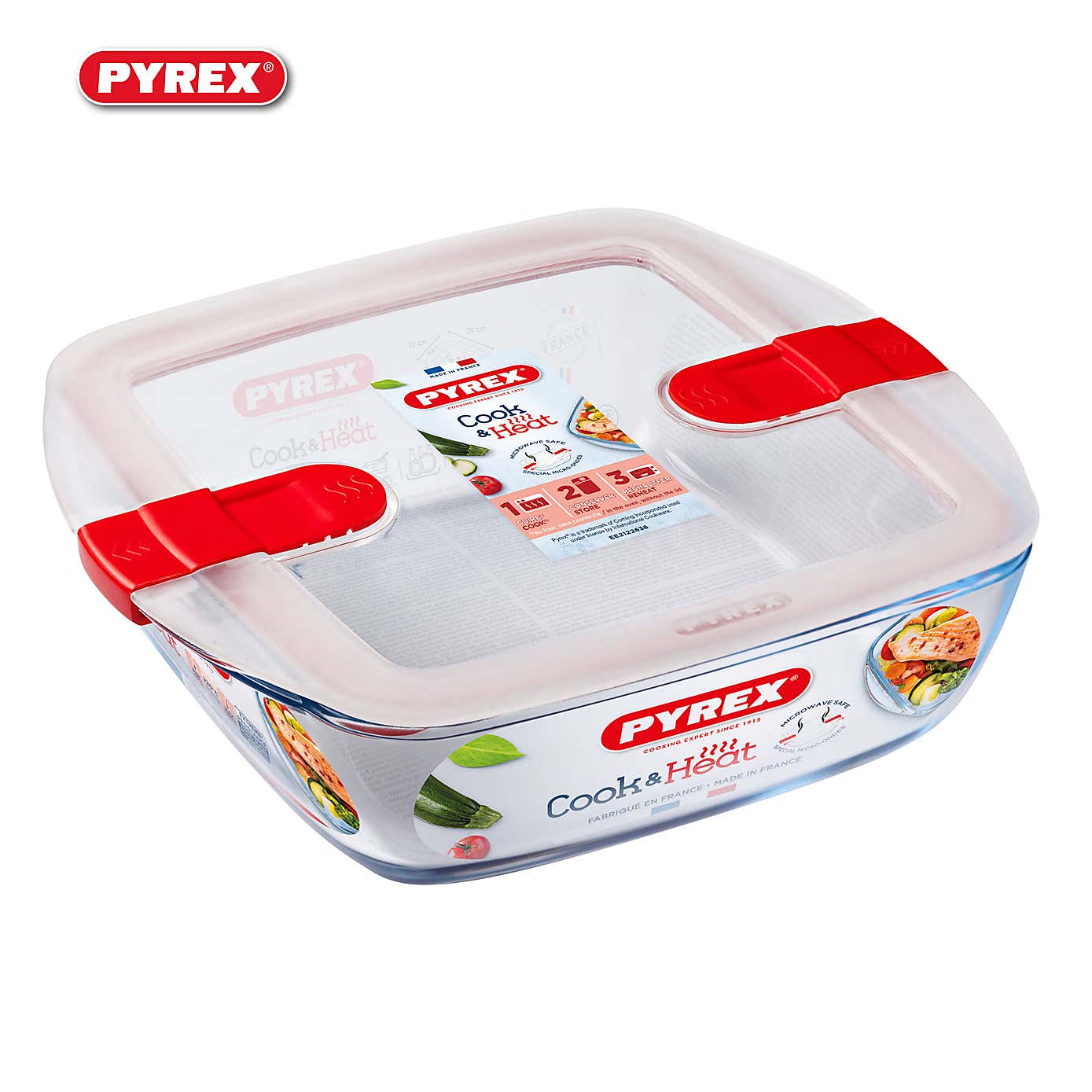 Pyrex Cook & Heat Square Oven Dish with Lid