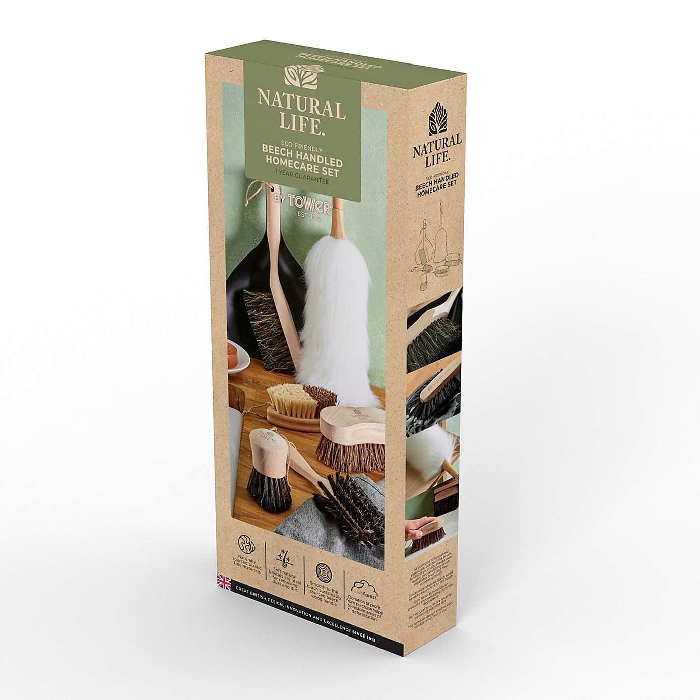 Natural Life 6 Piece Brush & Dustpan Cleaning Set