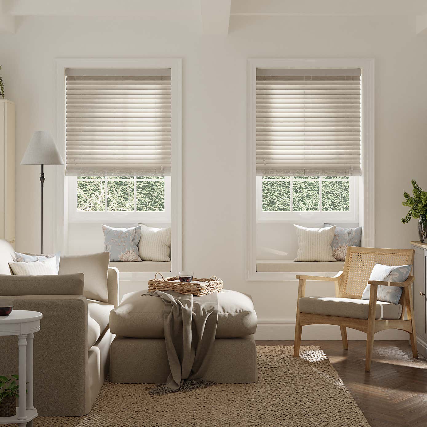 Stone Ariella Fauxwood 50mm Slats Venetian Blind