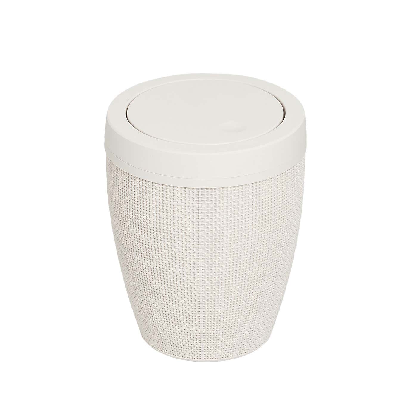 Addis Hessian Swing Lid Bathroom Bin