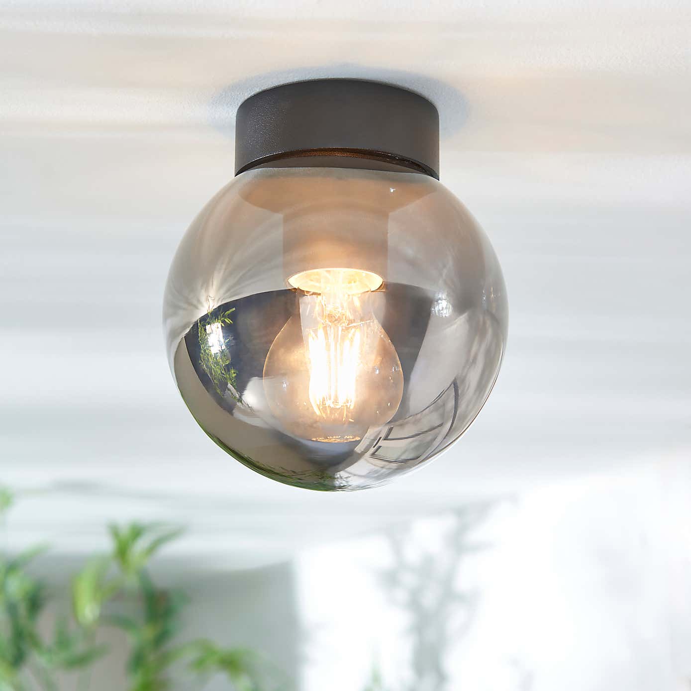 Sligo Industrial Flush Outdoor Ceiling Light