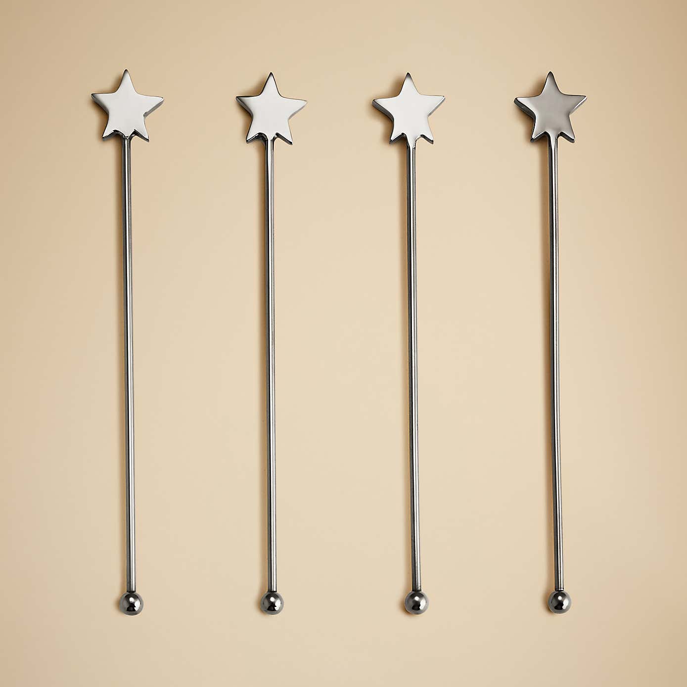 Set of 4 Star Drinks Stirrers