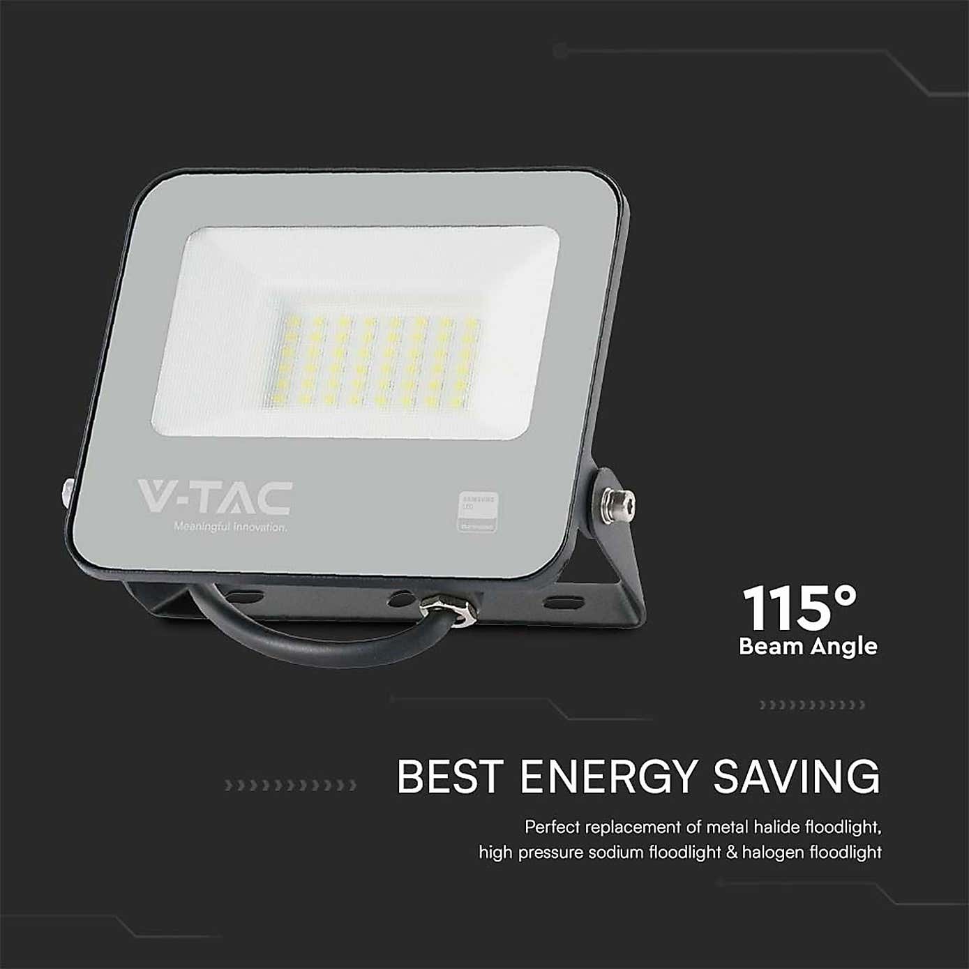 V-TAC 30W LED Floodlight Outdoor Wall Light