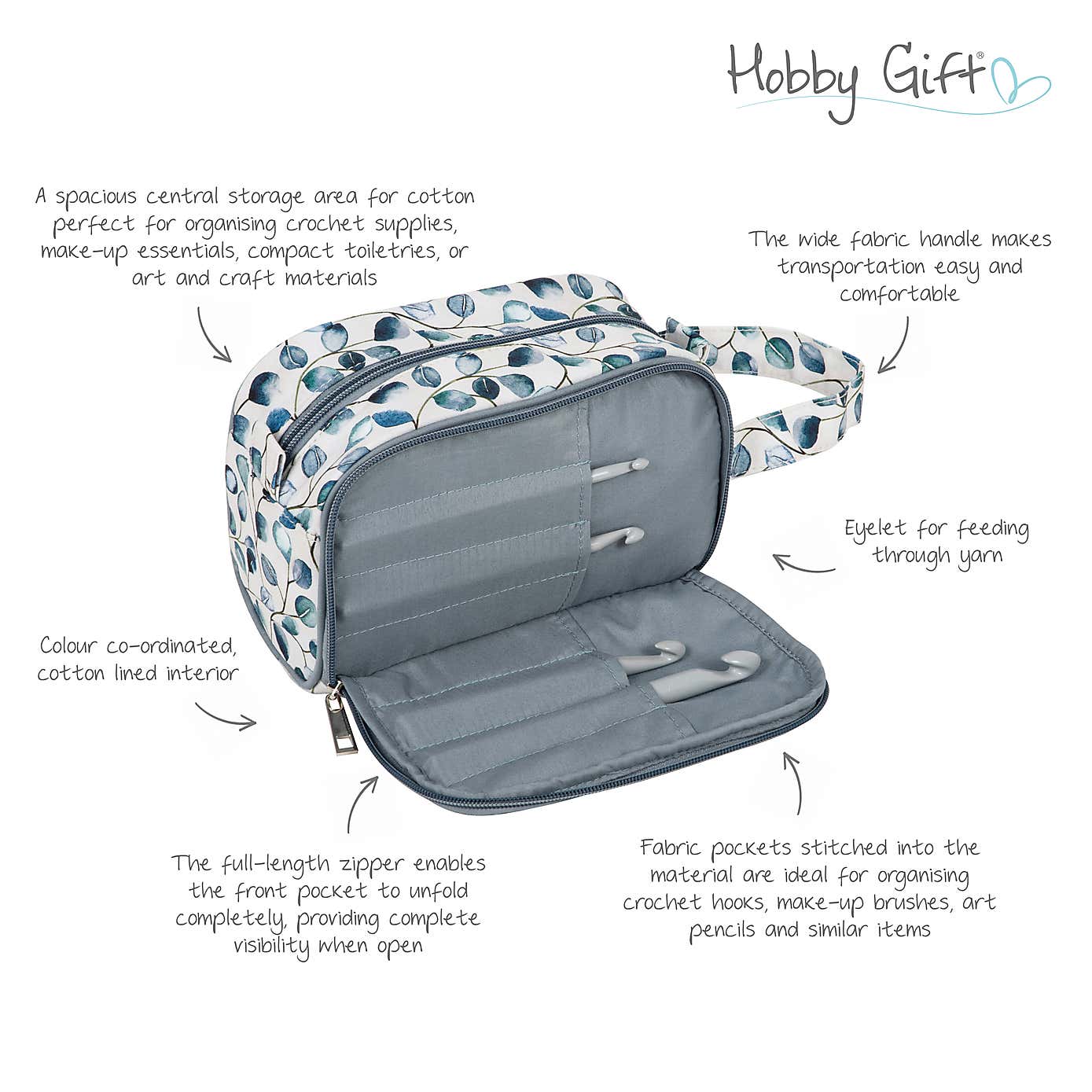 Hobby Gift Botanical Crochet Bag