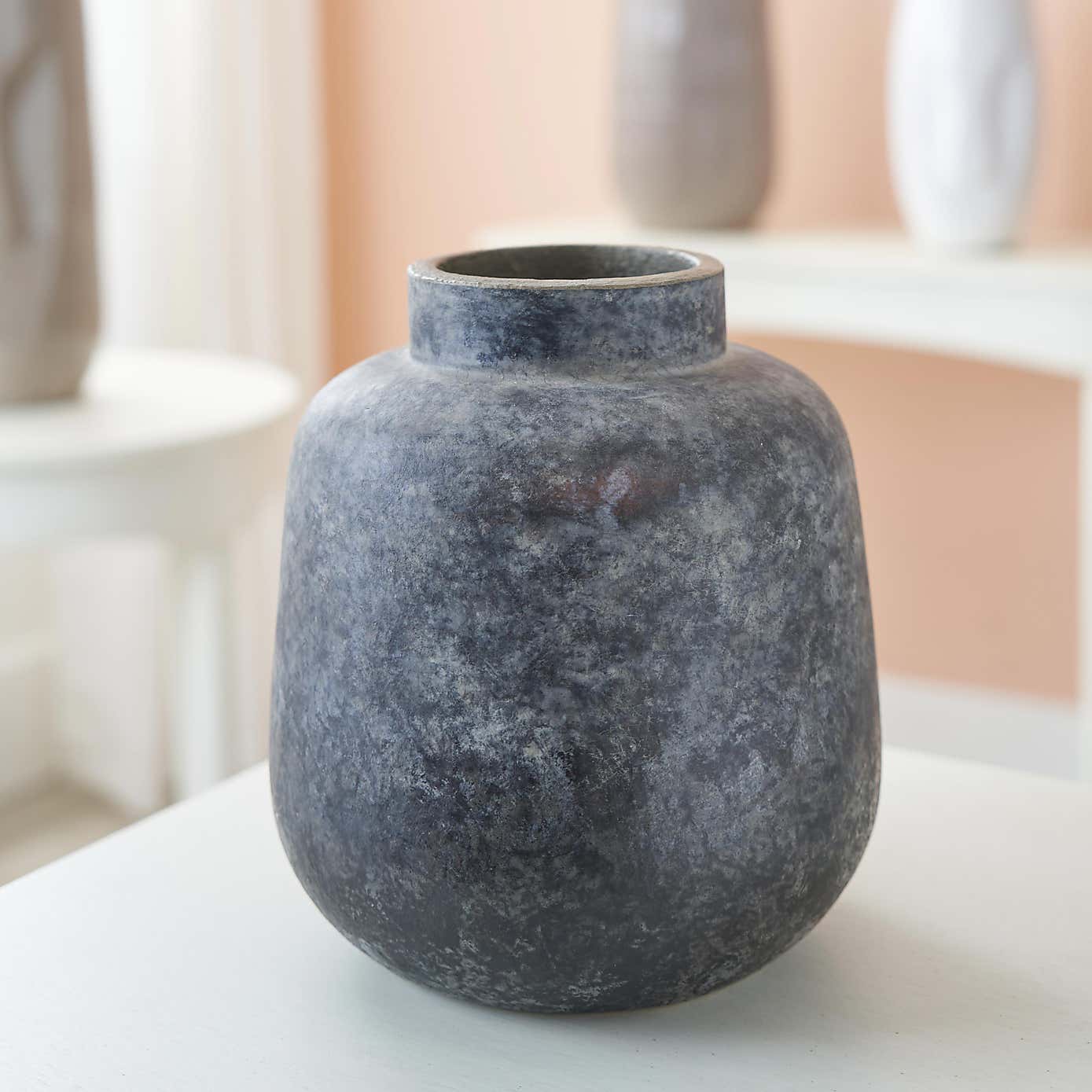 Vulcan Grey Volcanic Stoneware Vase