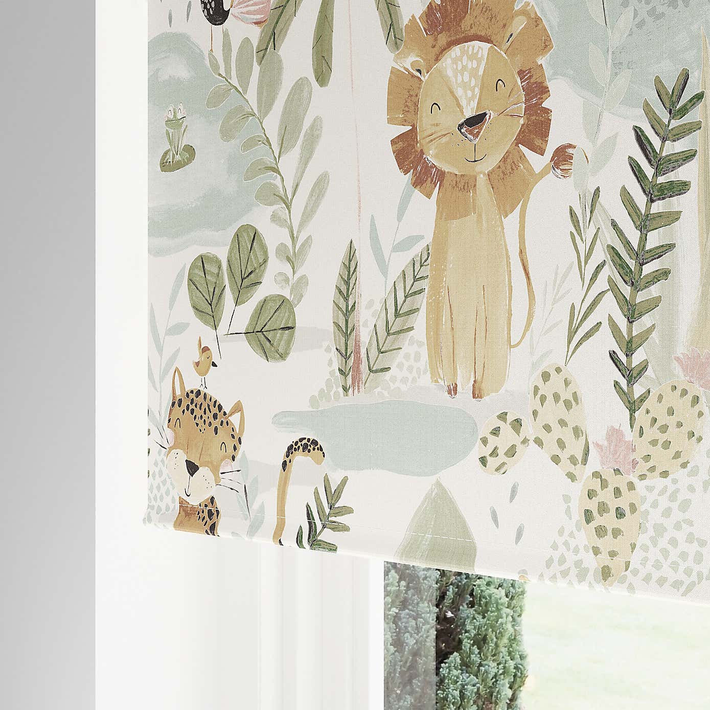 Jungle Twist Safe Natural Blackout Roller Blind