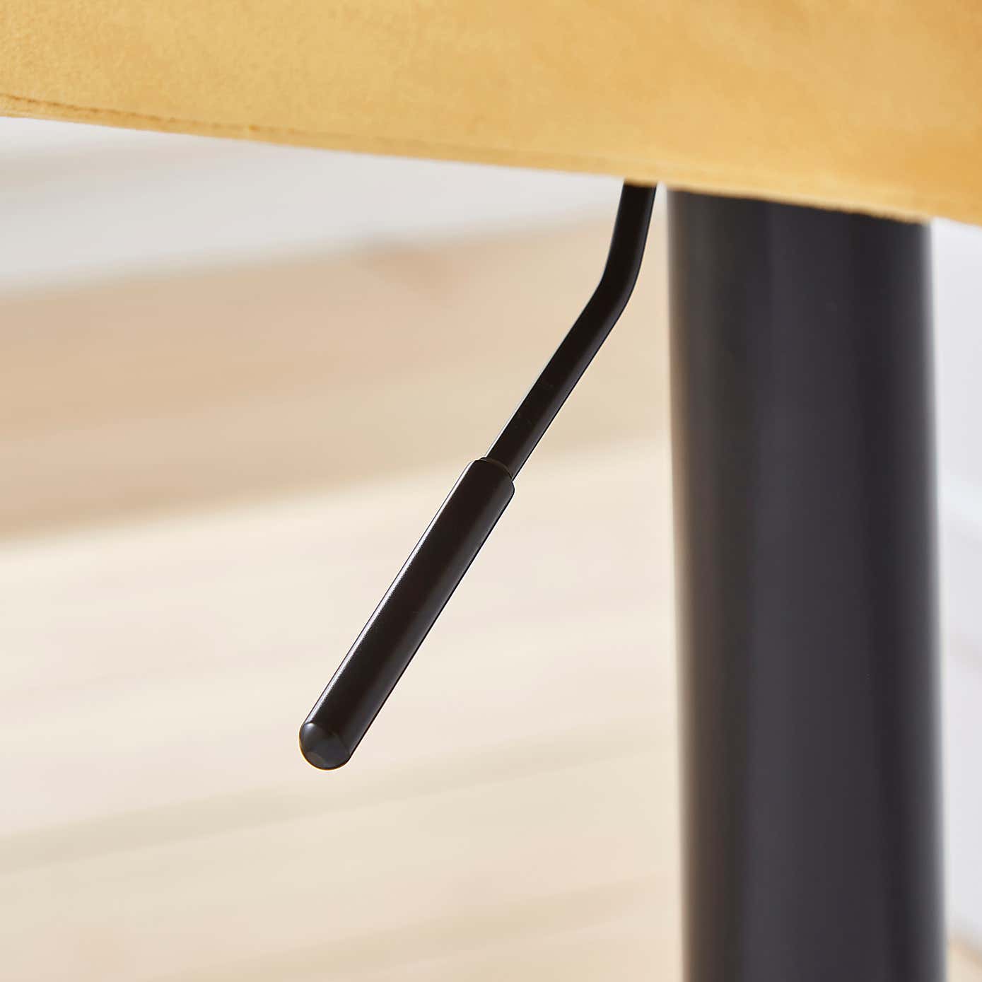 Jasmine Adjustable Height Swivel Bar Stool, Powder Coated Base