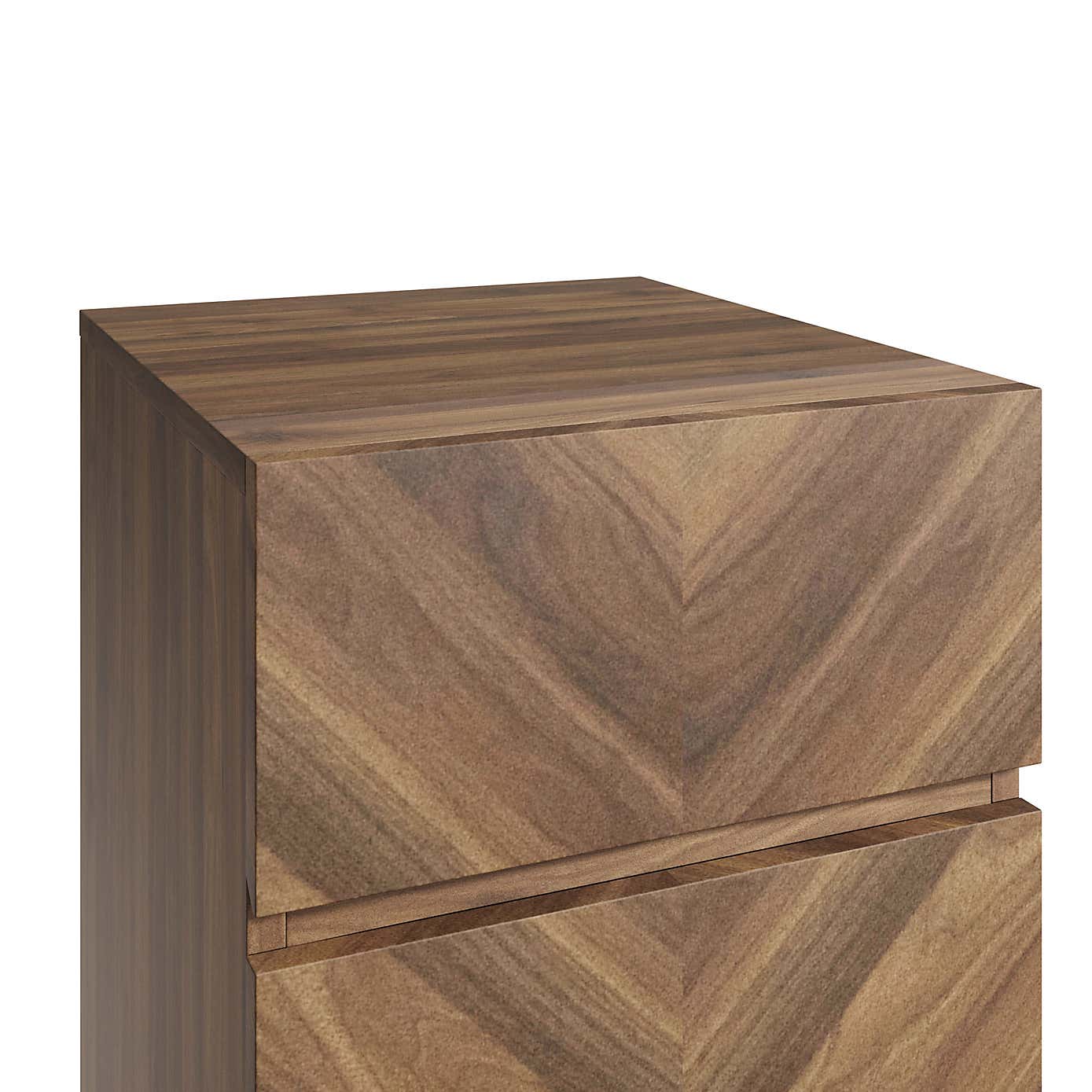 Taranto Pair of 3 Drawer Bedsides Walnut
