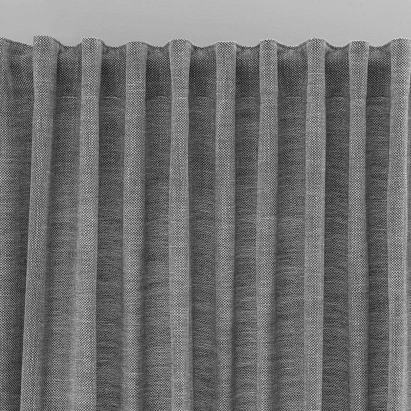 Zia Linen Look Multi Header Unlined Curtains