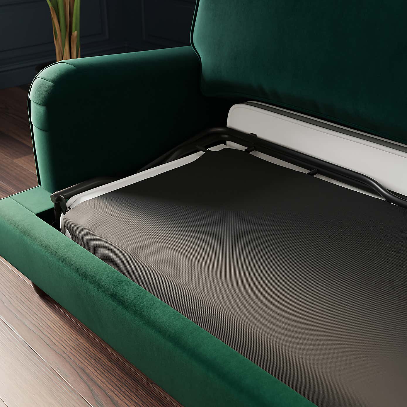 Beatrice Matte Velvet Snuggle Single Sofa Bed