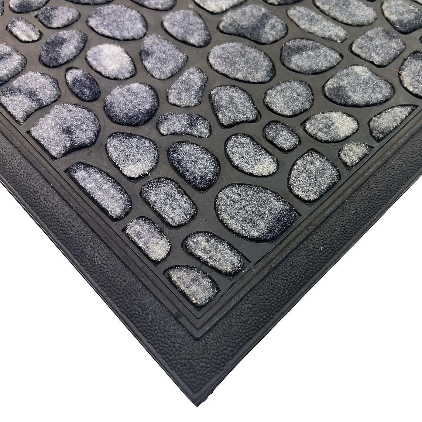 Scrape N' Sorb Grey Pebbles Doormat