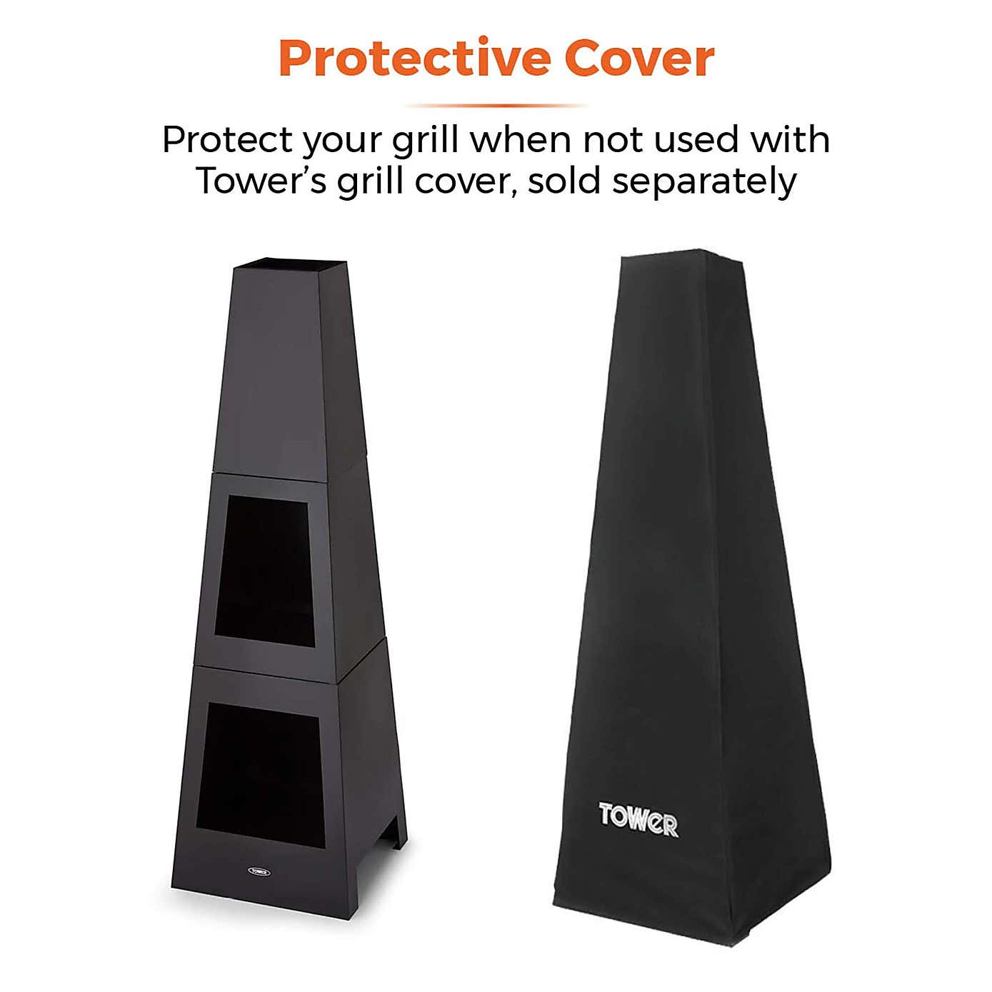 Tower Obelisk Log Burner, Black Steel