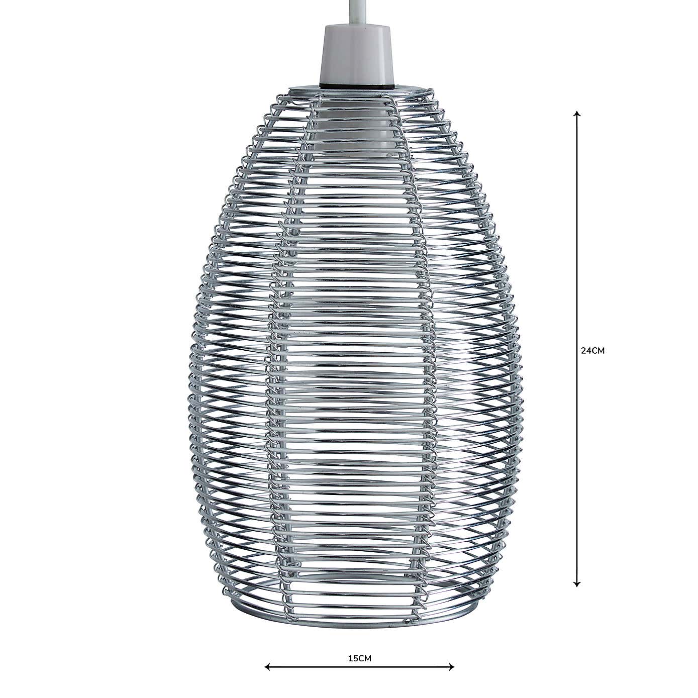 Cigar Wire Silver Easy Fit Pendant Shade