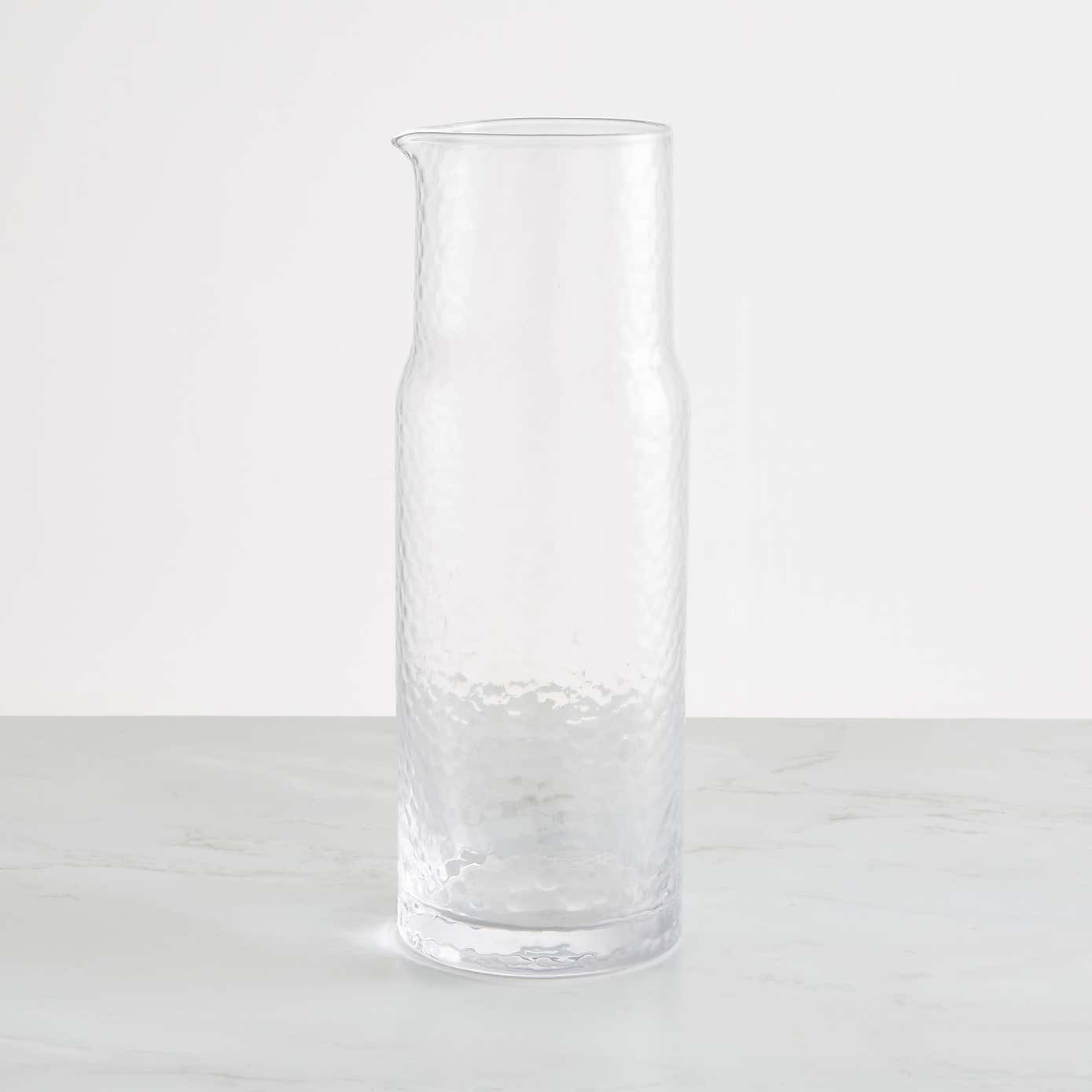 Hammered Glass Carafe