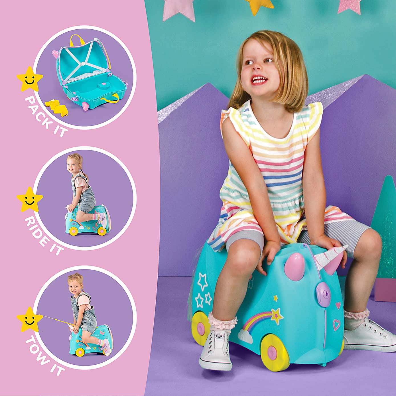 Trunki Una the Unicorn Ride On Suitcase