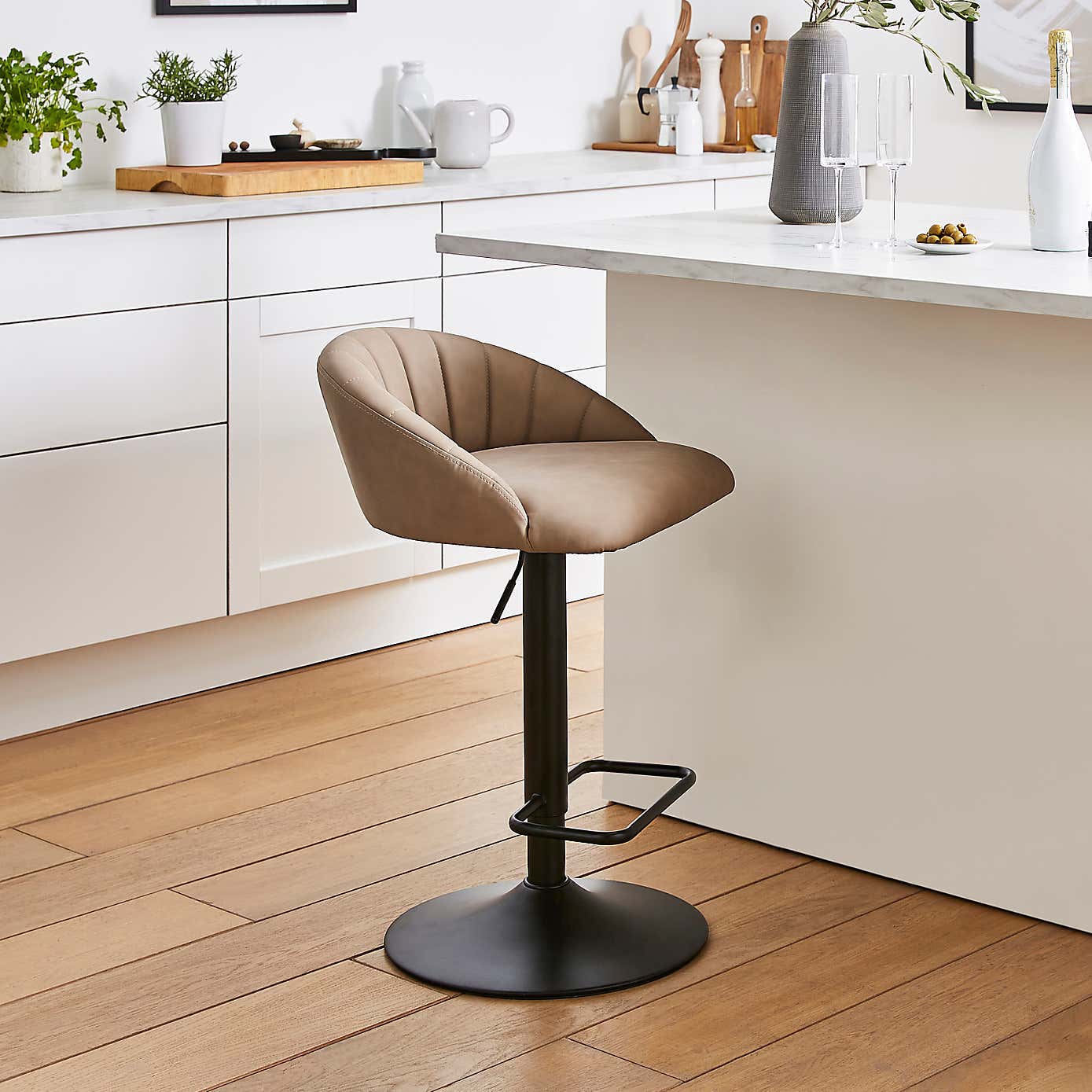 Lowen Faux Leather Bar Stool