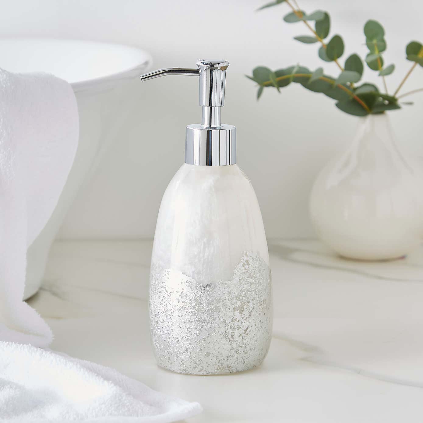 Glam Crackle Bathroom Accessories Set