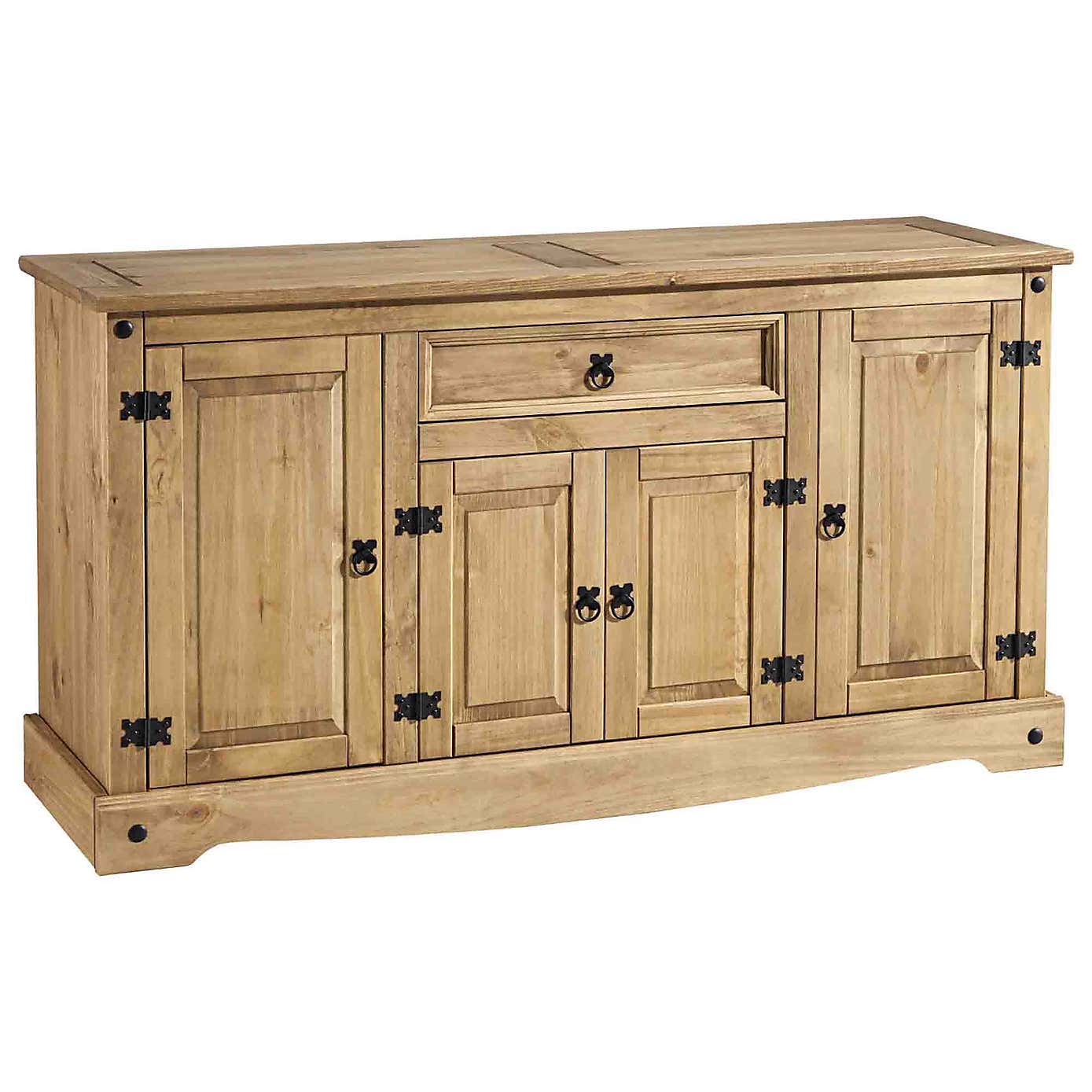 Corona Pine 4 Door 1 Drawer Sideboard
