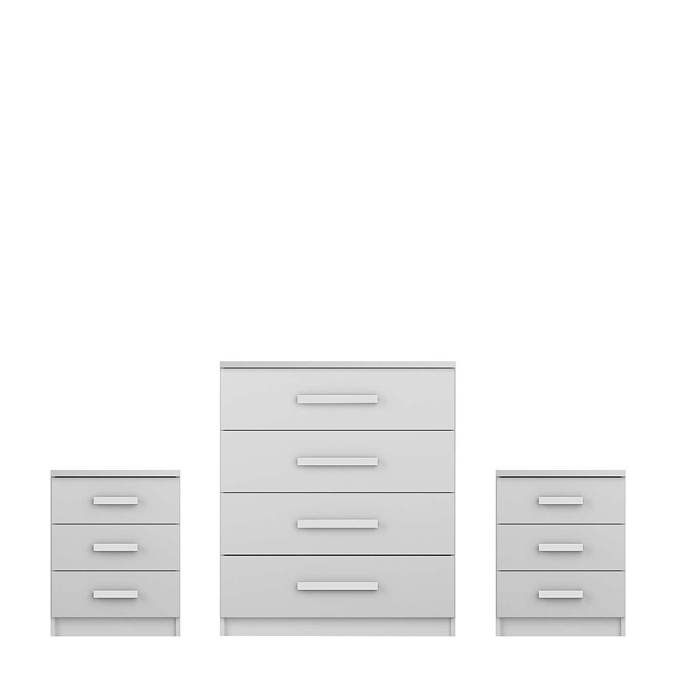 Sudbury 3 Piece Bedroom Furniture Set