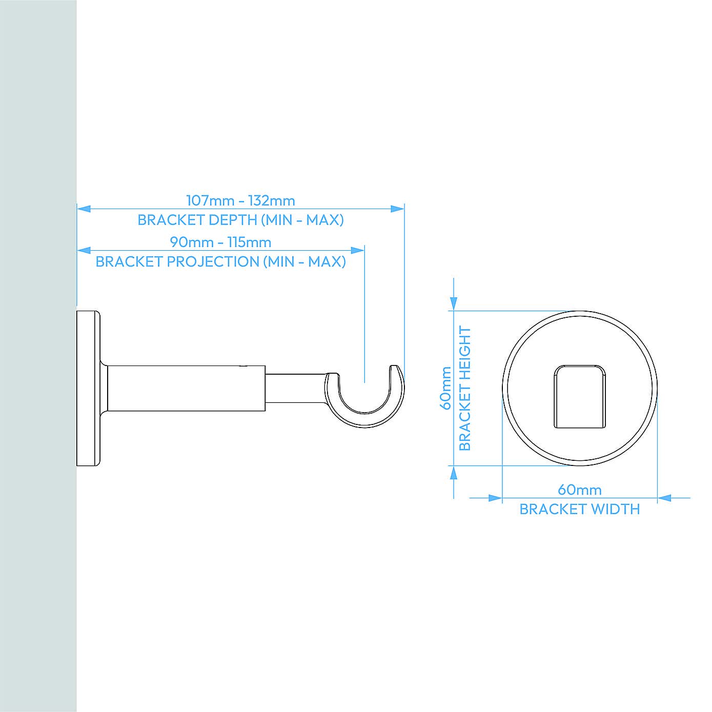 Trinity Metal Curtain Pole